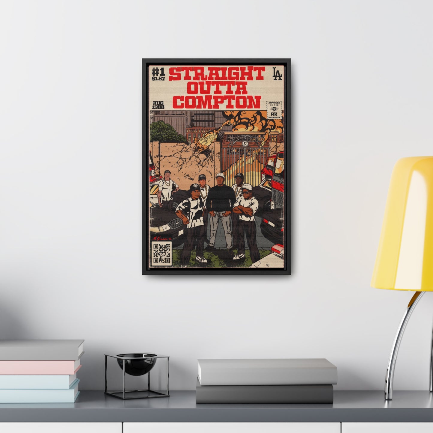 NWA - Straight Outta Compton - Gallery Canvas Wraps, Vertical Frame