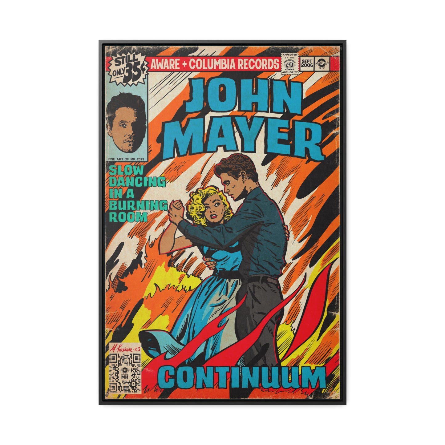 John Mayer - Slow Dancing in a Burning Room - Gallery Canvas Wraps, Vertical Frame