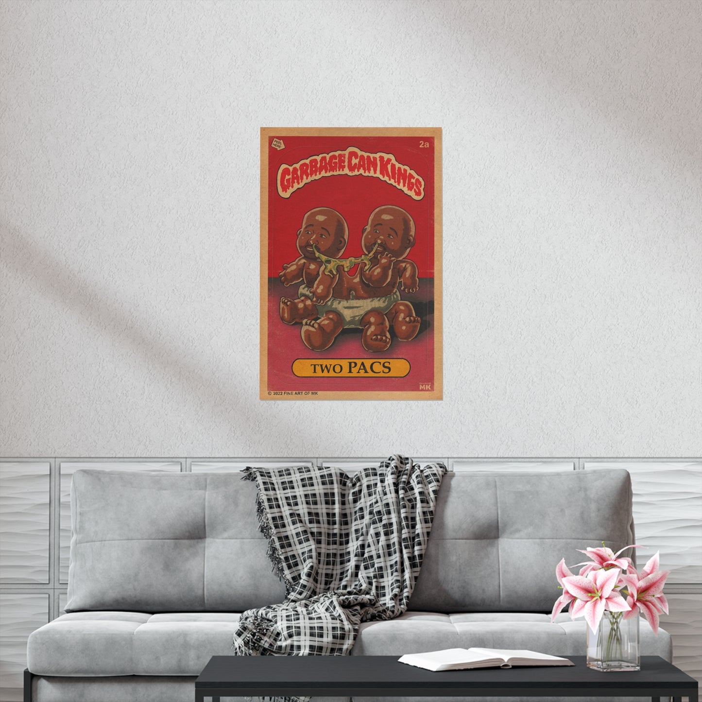 Tupac - Two Pacs- Garbage Can Kings - 2Pac - Vertical Matte Poster