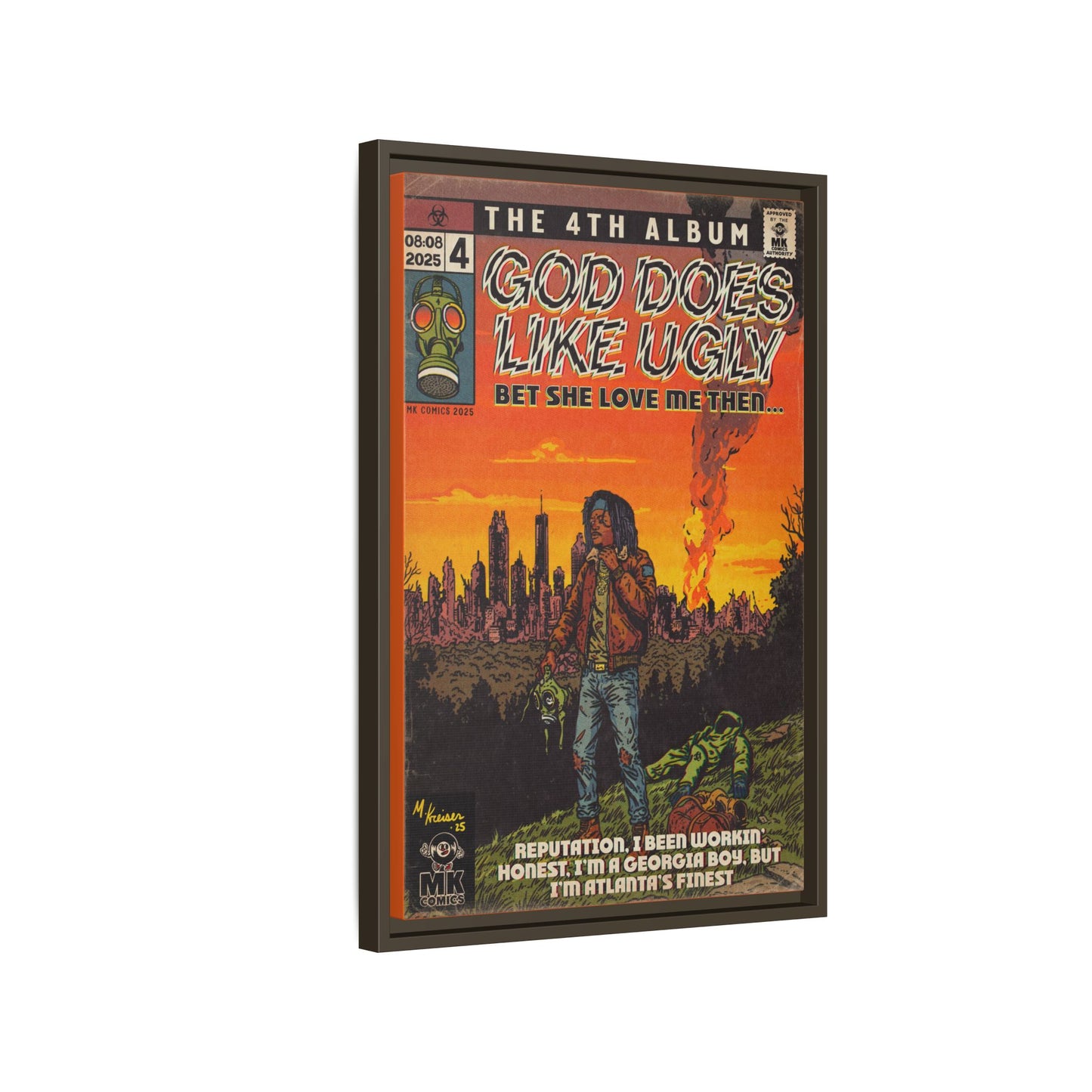 God Does Like Ugly - Matte Canvas, Framed (Multi-color)