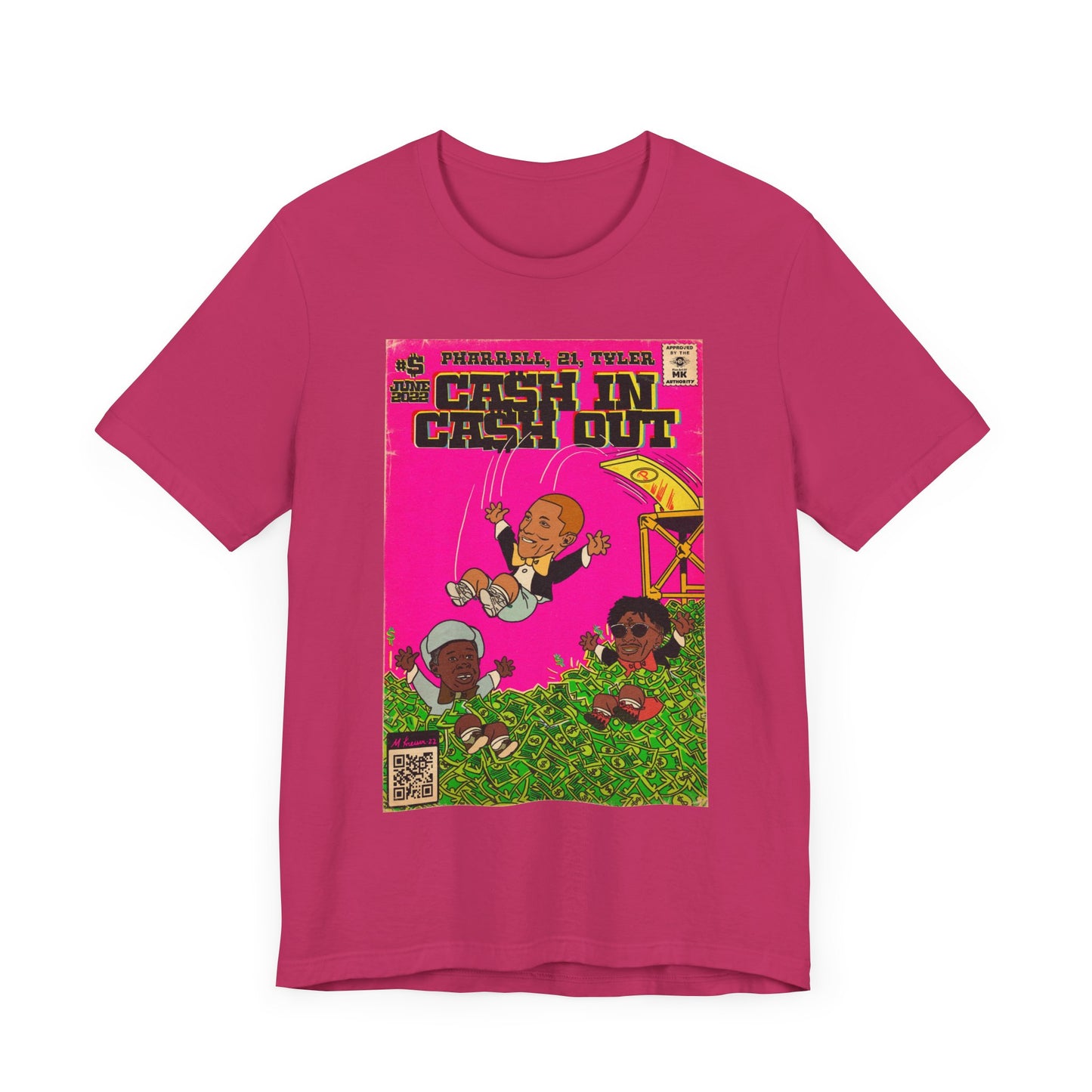 Pharrell, 21, & Tyler - Cash In Cash Out - Unisex Jersey Short Sleeve Tee