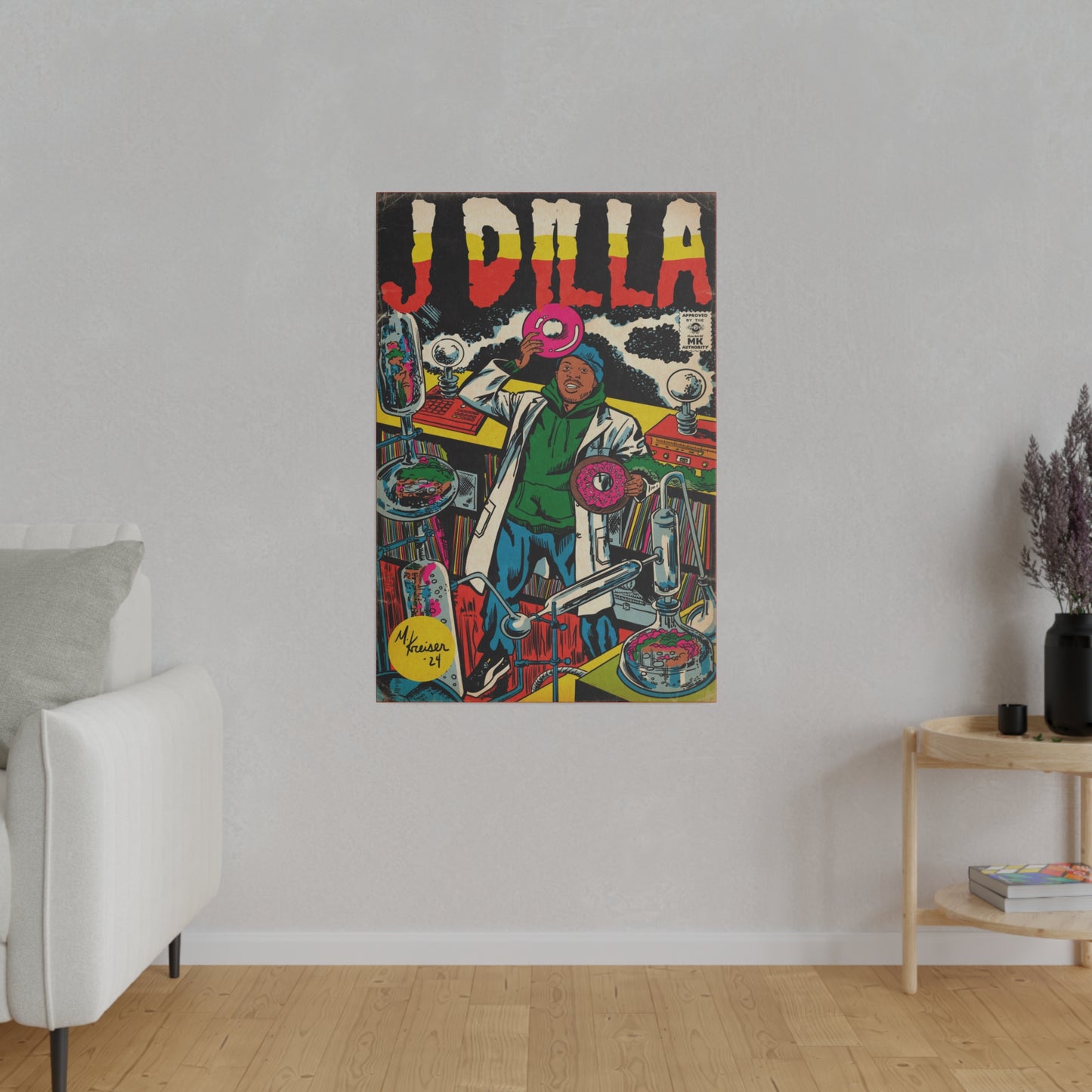 J Dilla - Comic Book Art - Matte Canvas, Stretched, 0.75"