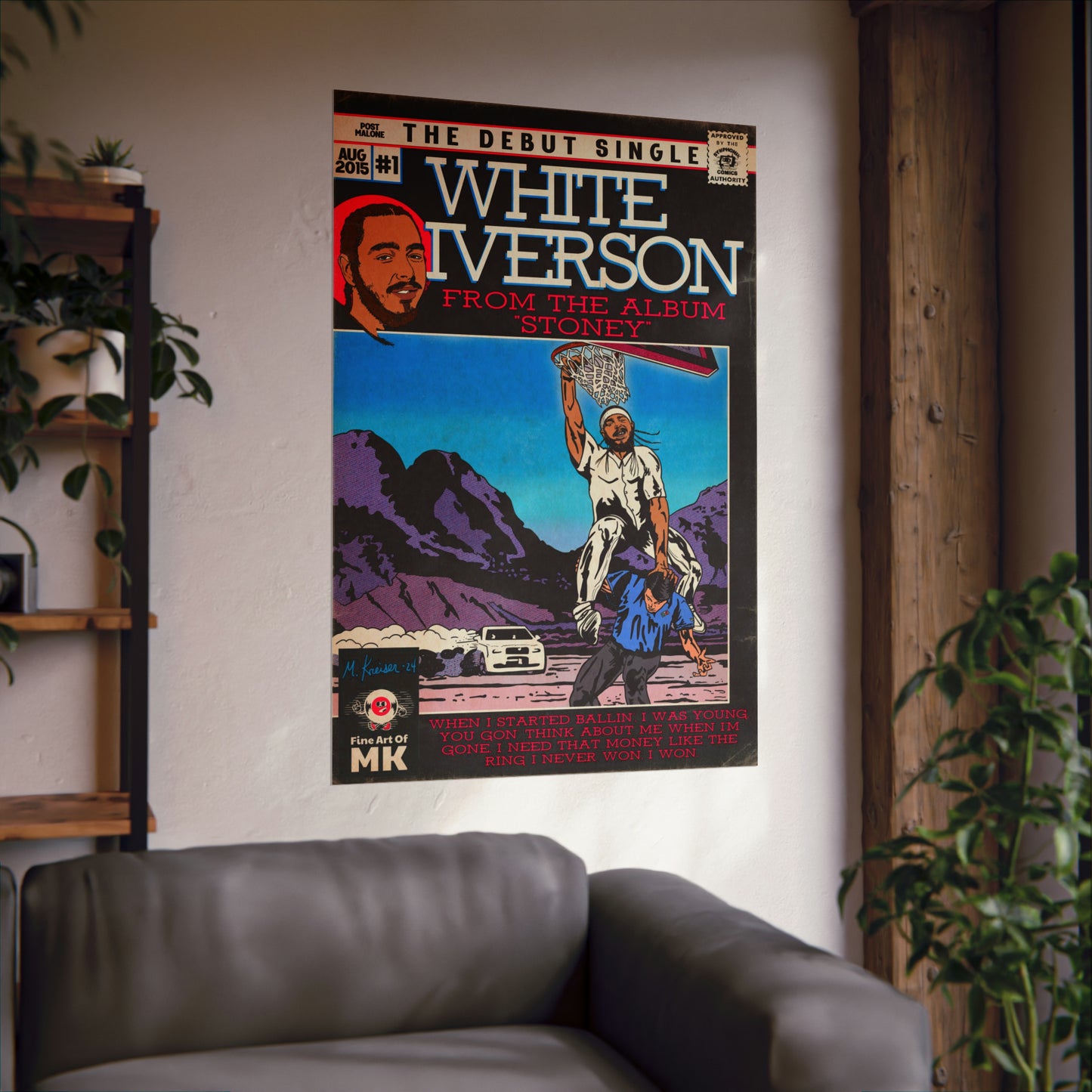 Post Malone - White Iverson - Matte Vertical Posters
