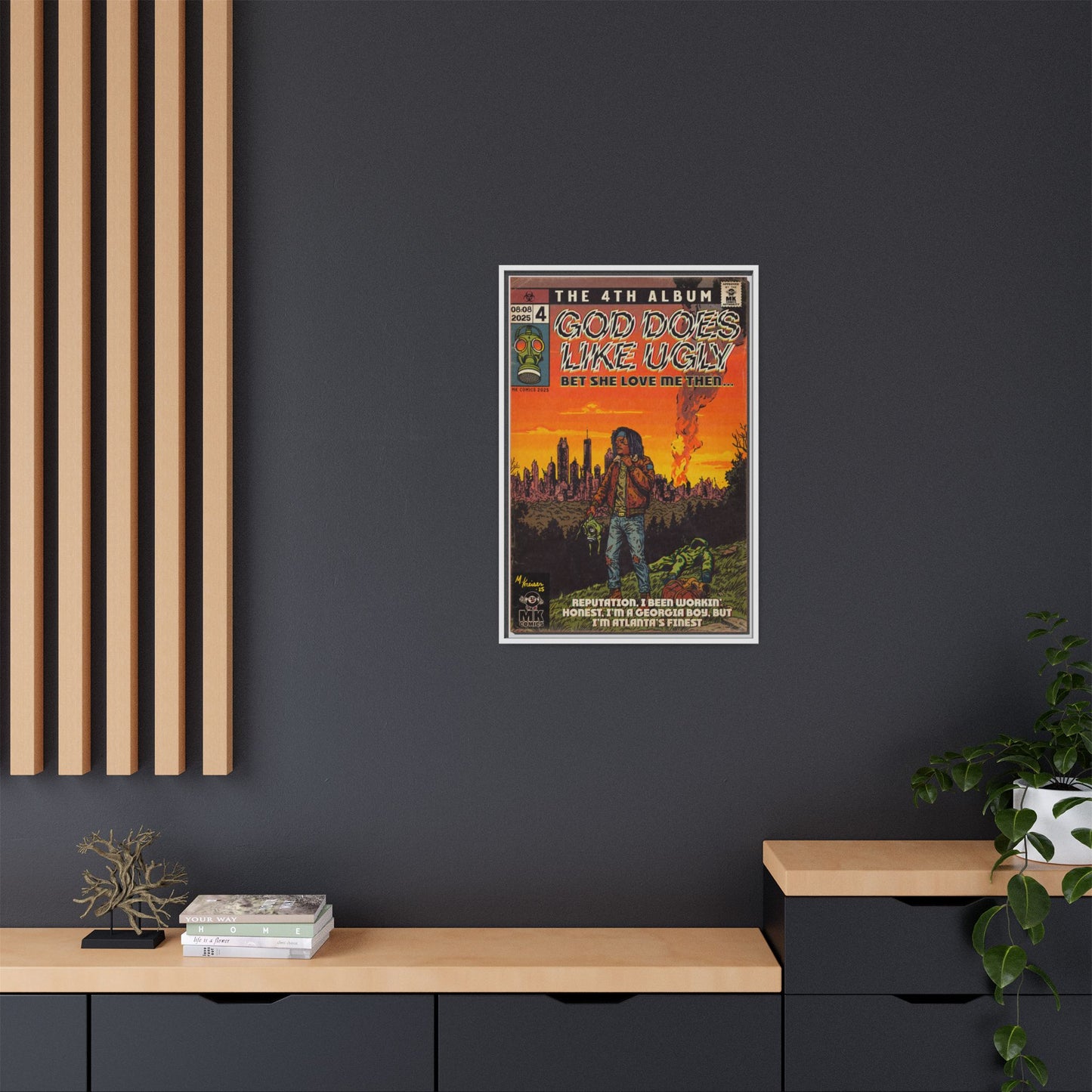 God Does Like Ugly - Matte Canvas, Framed (Multi-color)