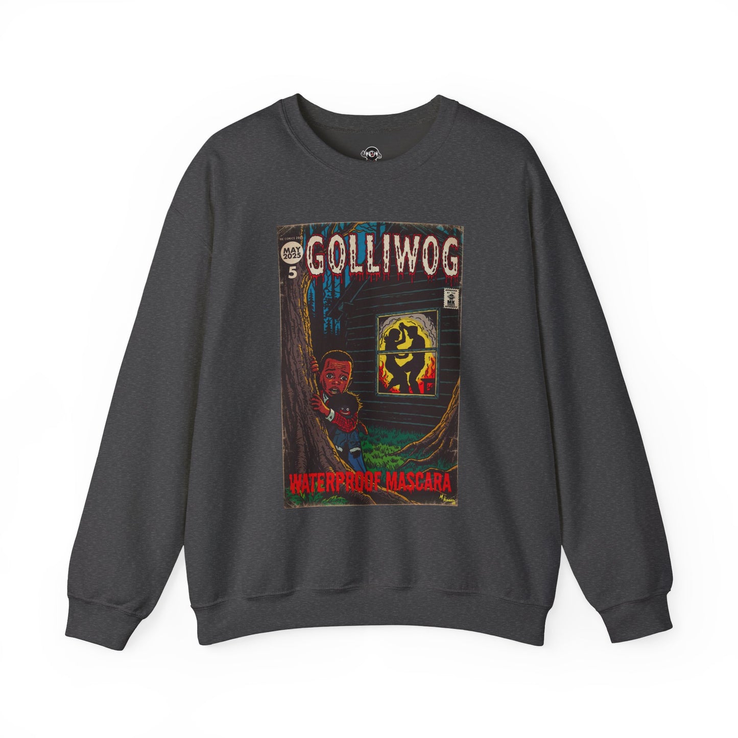 Waterproof Mascara - Golliwog - Unisex Heavy Blend™ Crewneck Sweatshirt