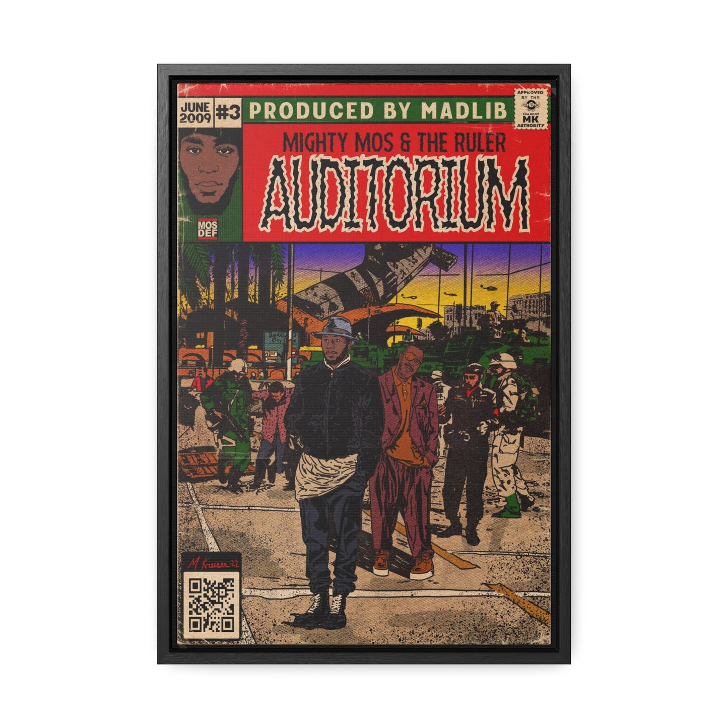 Mos Def & Slick Rick - Auditorium- Gallery Canvas Wraps, Vertical Frame