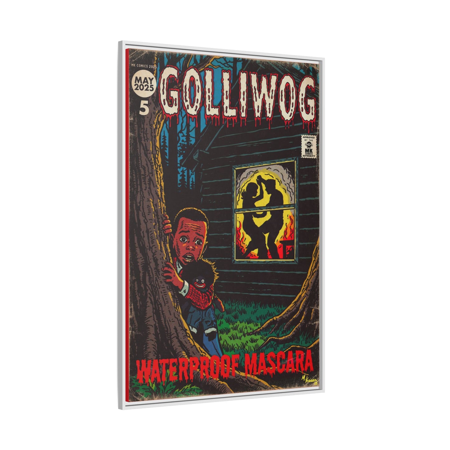 Waterproof Mascara - Golliwog - Matte Canvas, Framed (Multi-color)