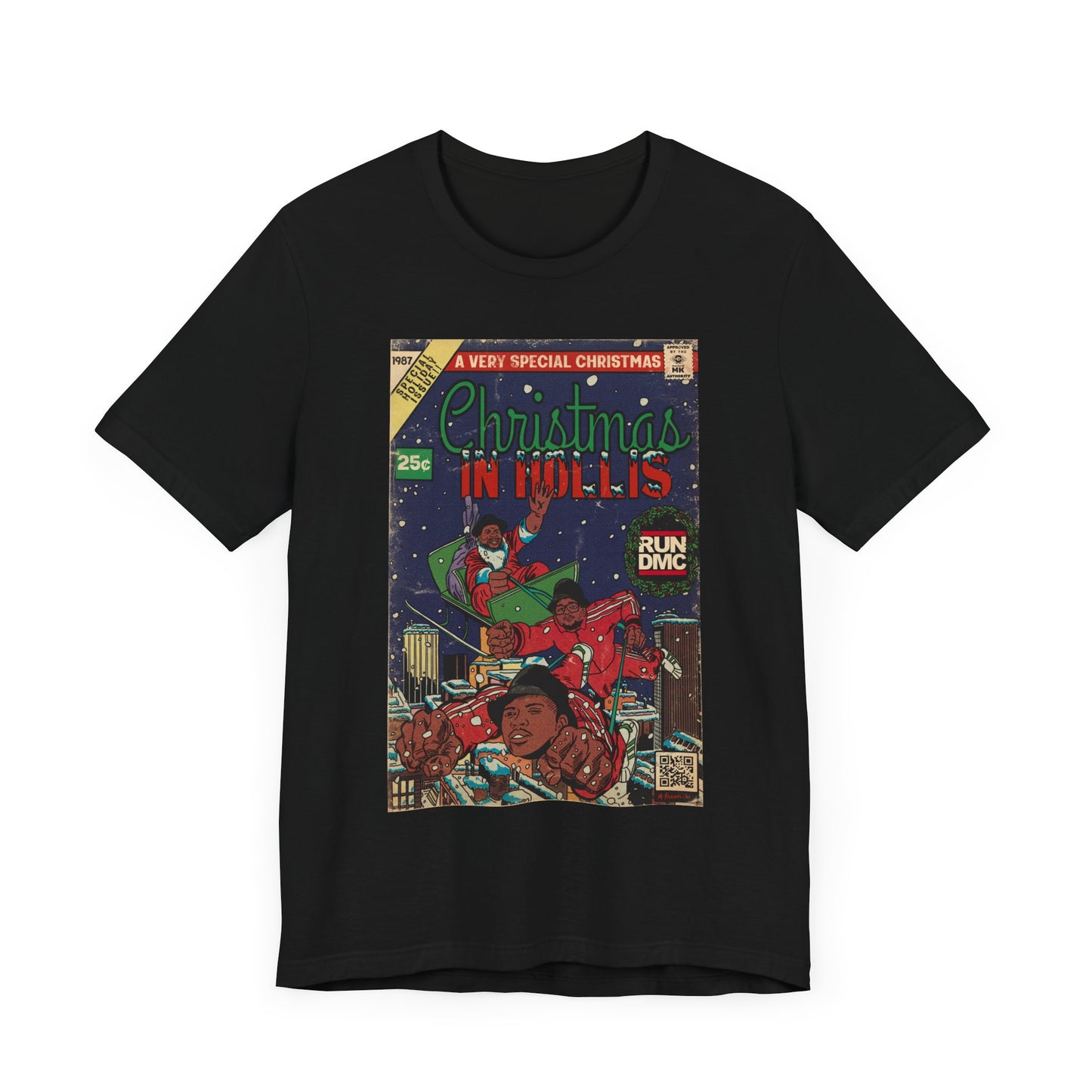 Christmas In Hollis - Hip Hop Comic Art - Unisex Jersey Short Sleeve Tee