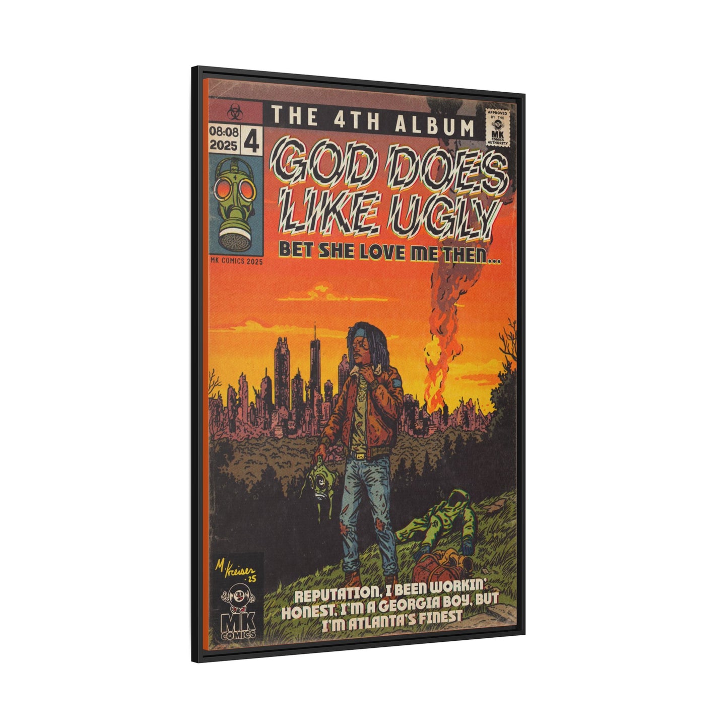 God Does Like Ugly - Matte Canvas, Framed (Multi-color)