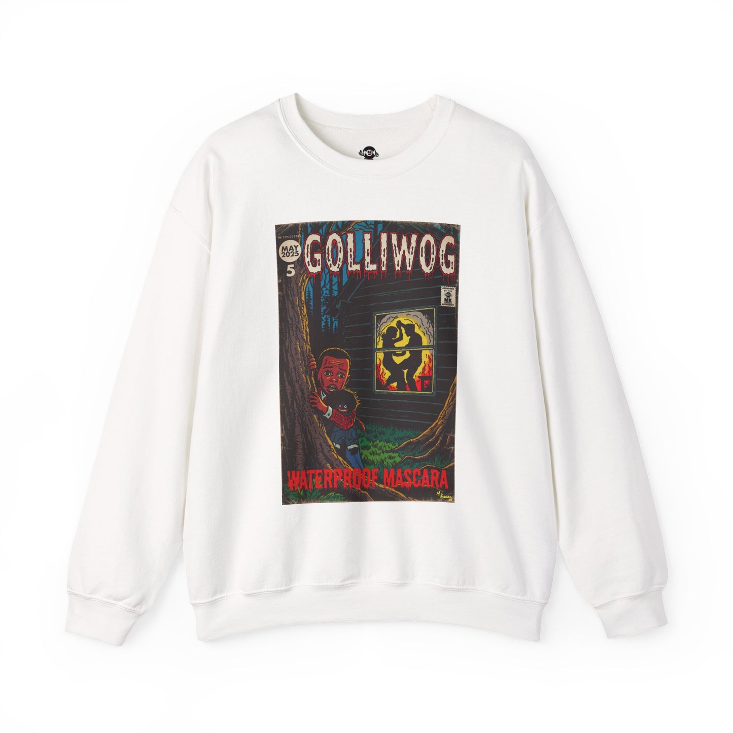 Waterproof Mascara - Golliwog - Unisex Heavy Blend™ Crewneck Sweatshirt