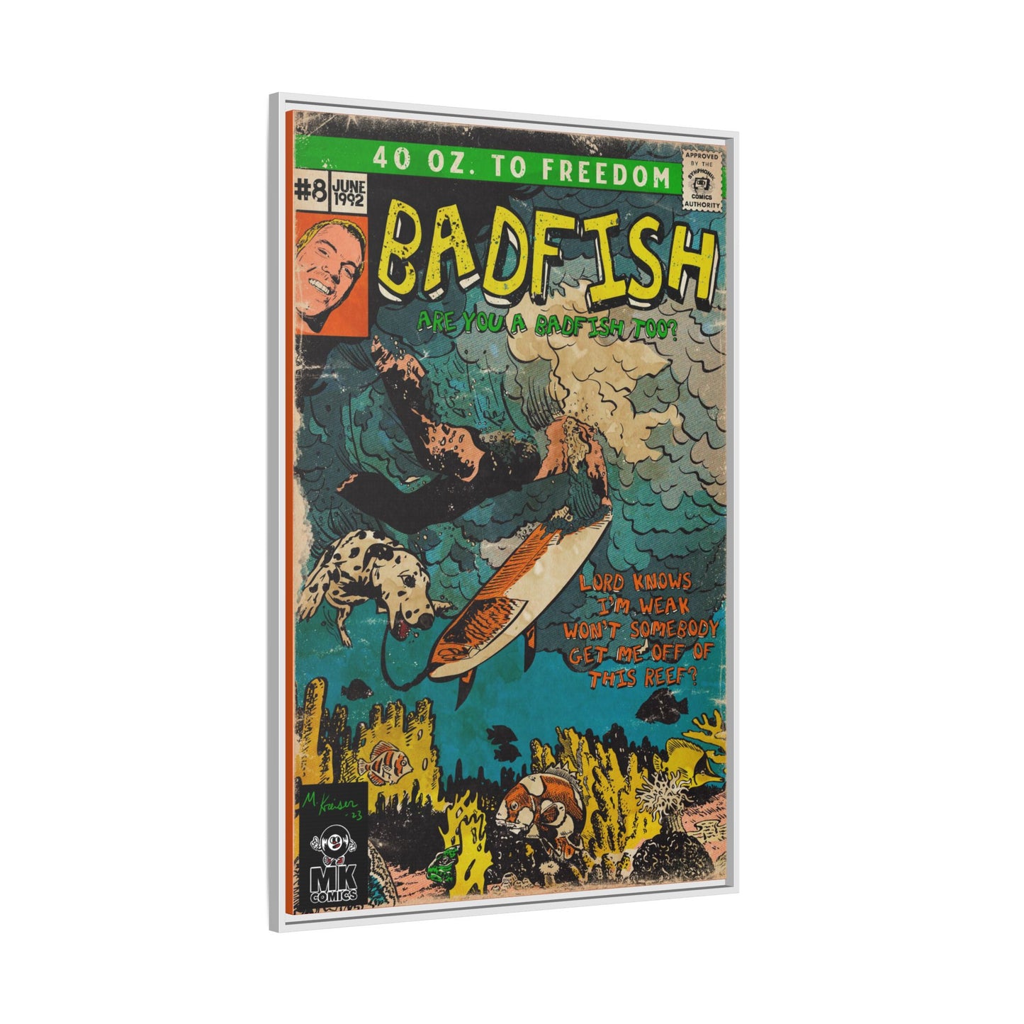 Badfish - Matte Canvas, Framed (Multi-color)