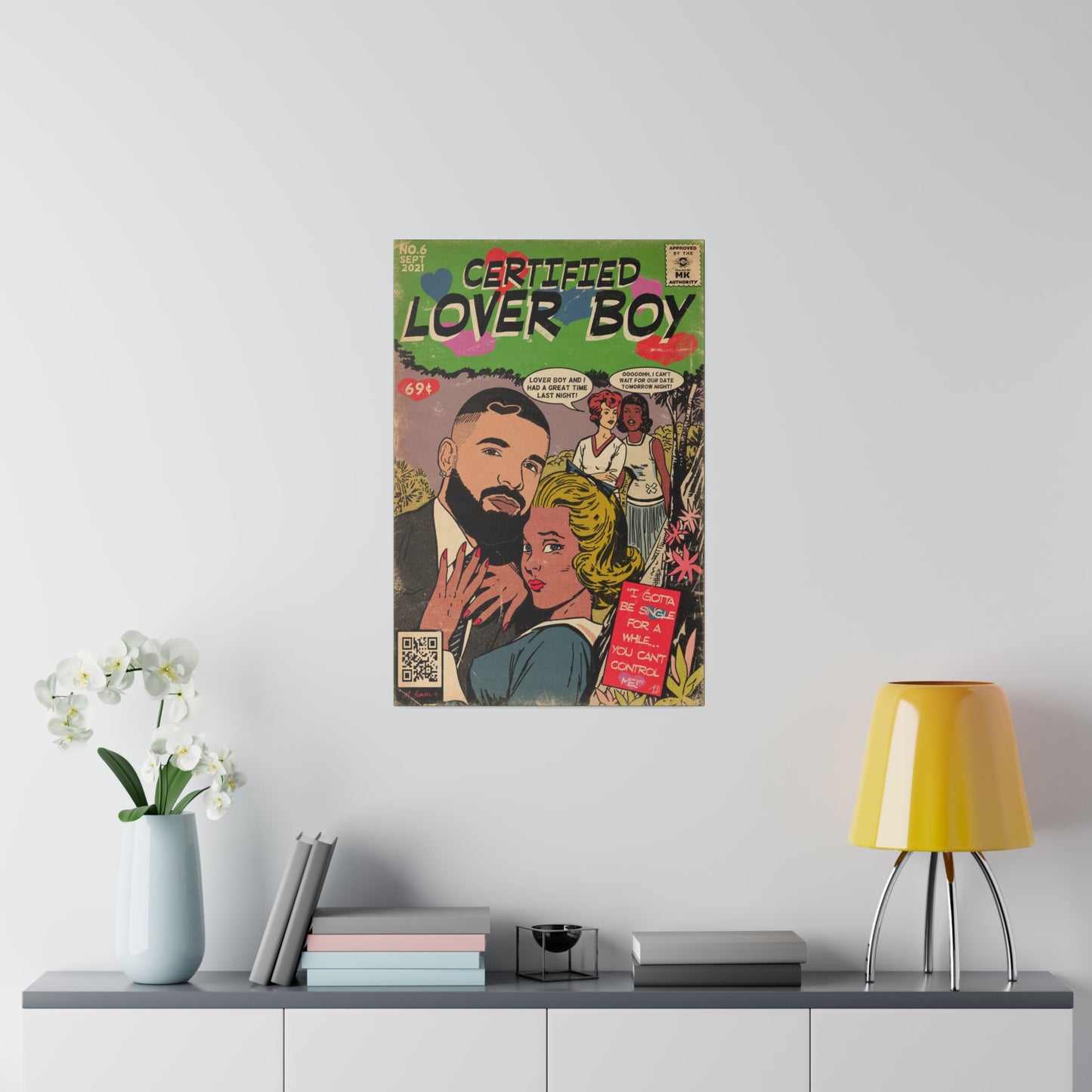 Certified Lover Boy - Matte Canvas, Stretched, 0.75"