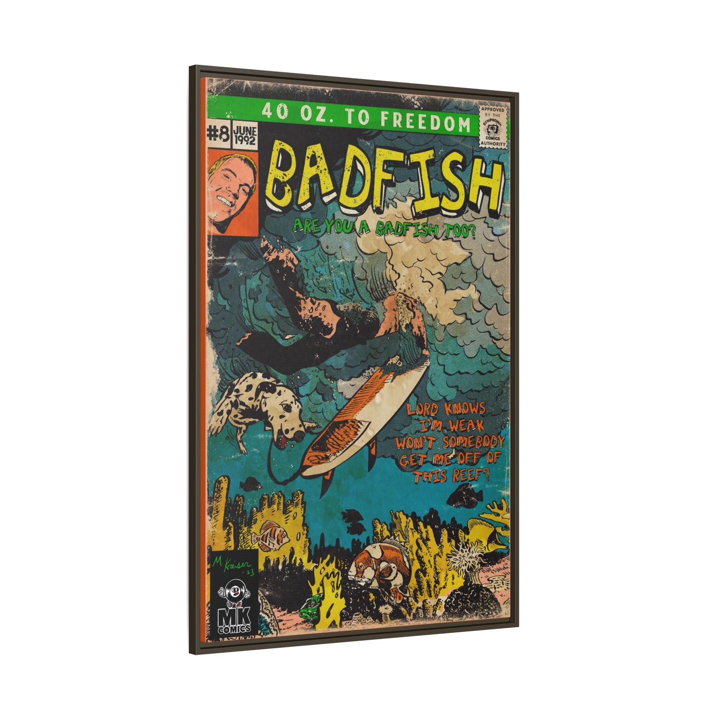Badfish - Matte Canvas, Framed (Multi-color)