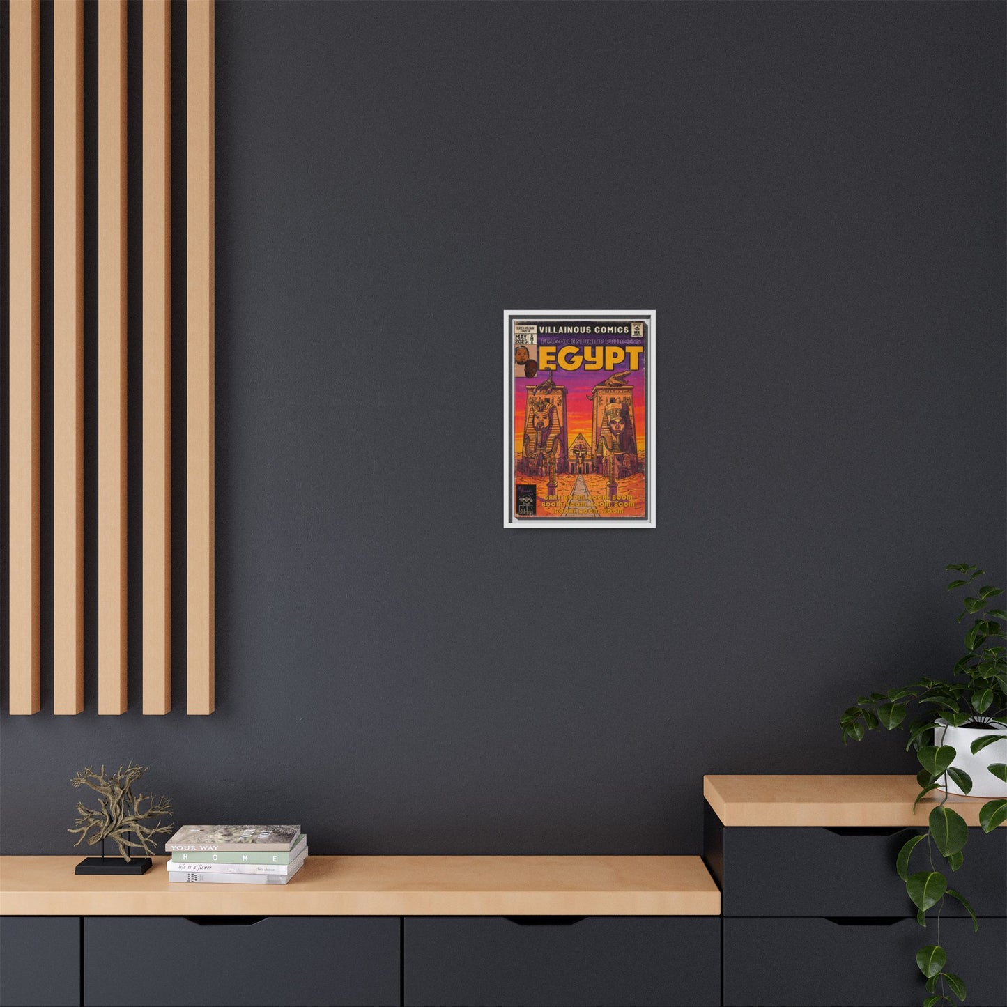 Egypt Remix - Matte Canvas, Framed (Multi-color)