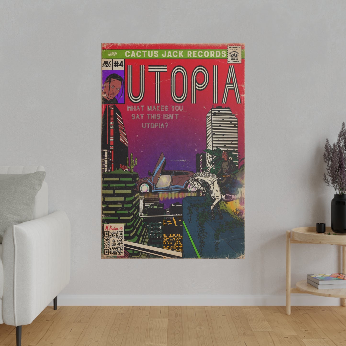Travis Scott - Utopia - Matte Canvas, Stretched, 0.75"