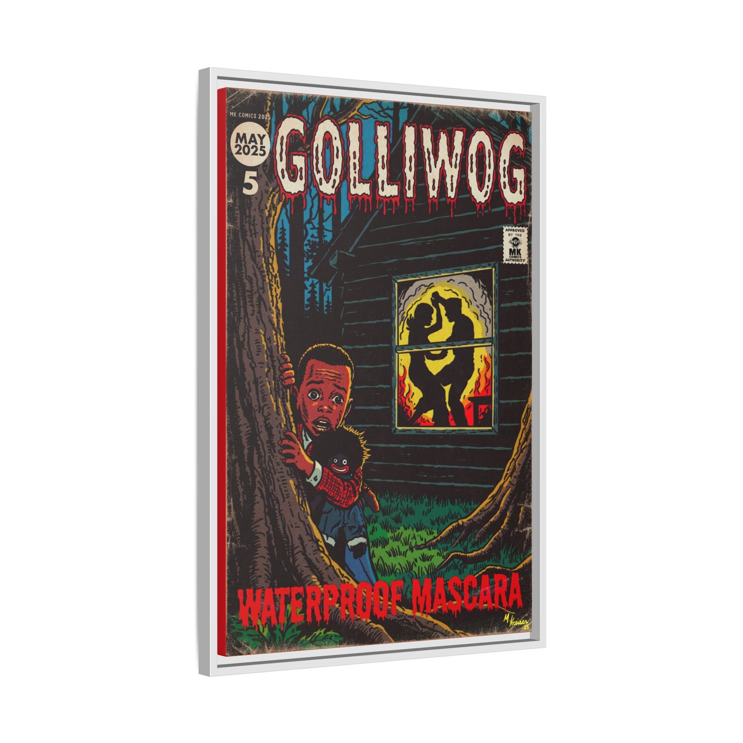 Waterproof Mascara - Golliwog - Matte Canvas, Framed (Multi-color)