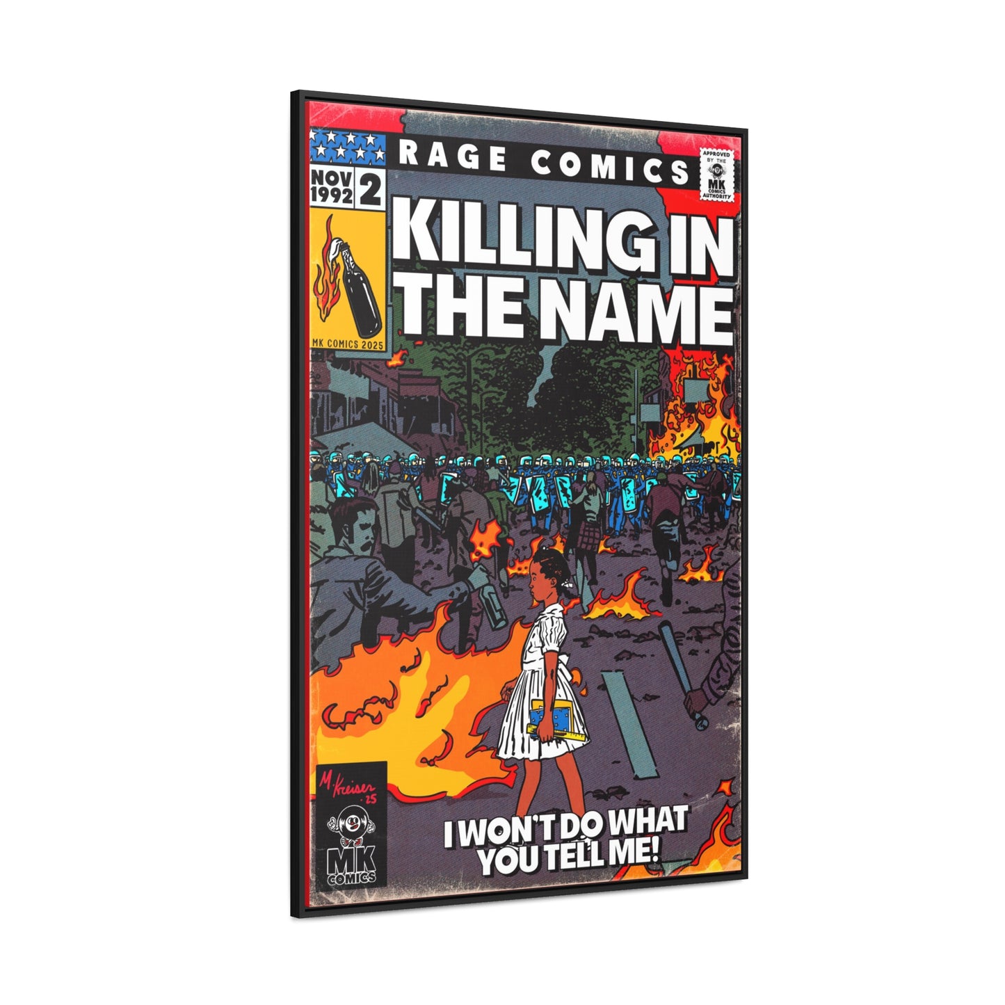 Rage - Killing In the Name - Gallery Canvas Wraps, Vertical Frame