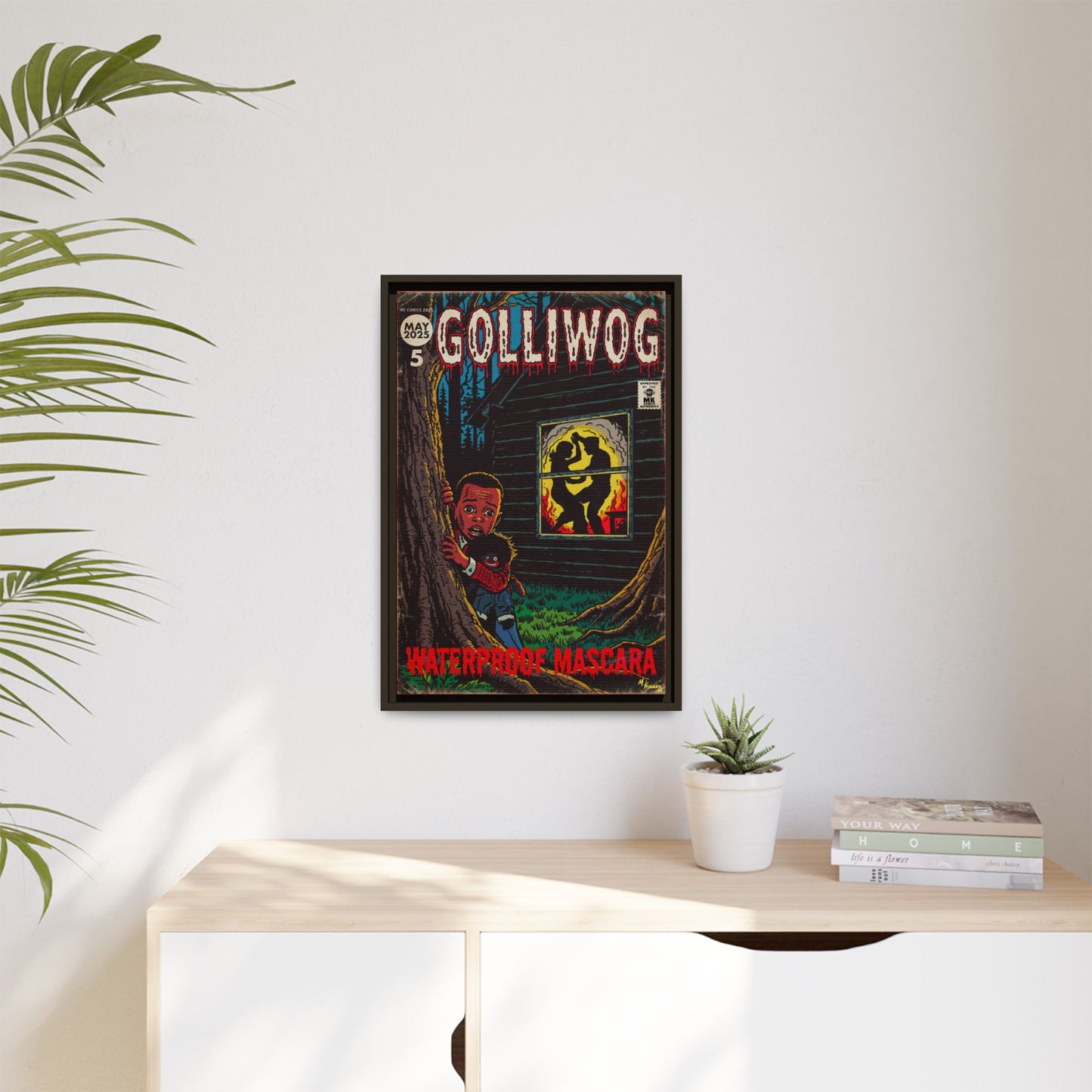 Waterproof Mascara - Golliwog - Matte Canvas, Framed (Multi-color)
