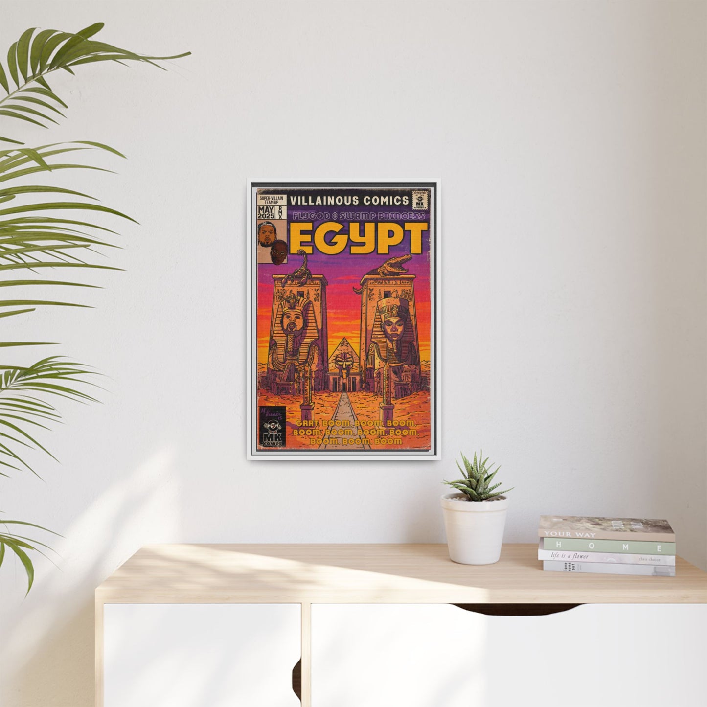 Egypt Remix - Matte Canvas, Framed (Multi-color)