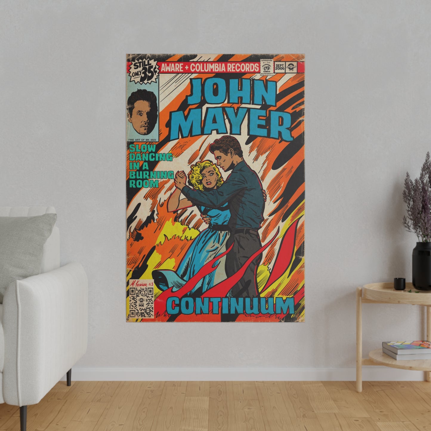 John Mayer - Slow Dancing in a Burning Room - Matte Canvas, Stretched, 0.75"