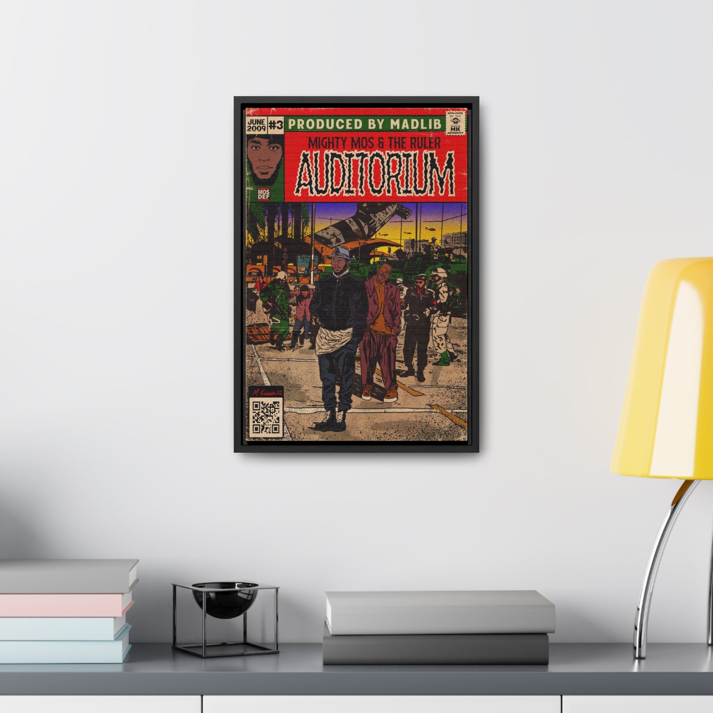 Mos Def & Slick Rick - Auditorium- Gallery Canvas Wraps, Vertical Frame