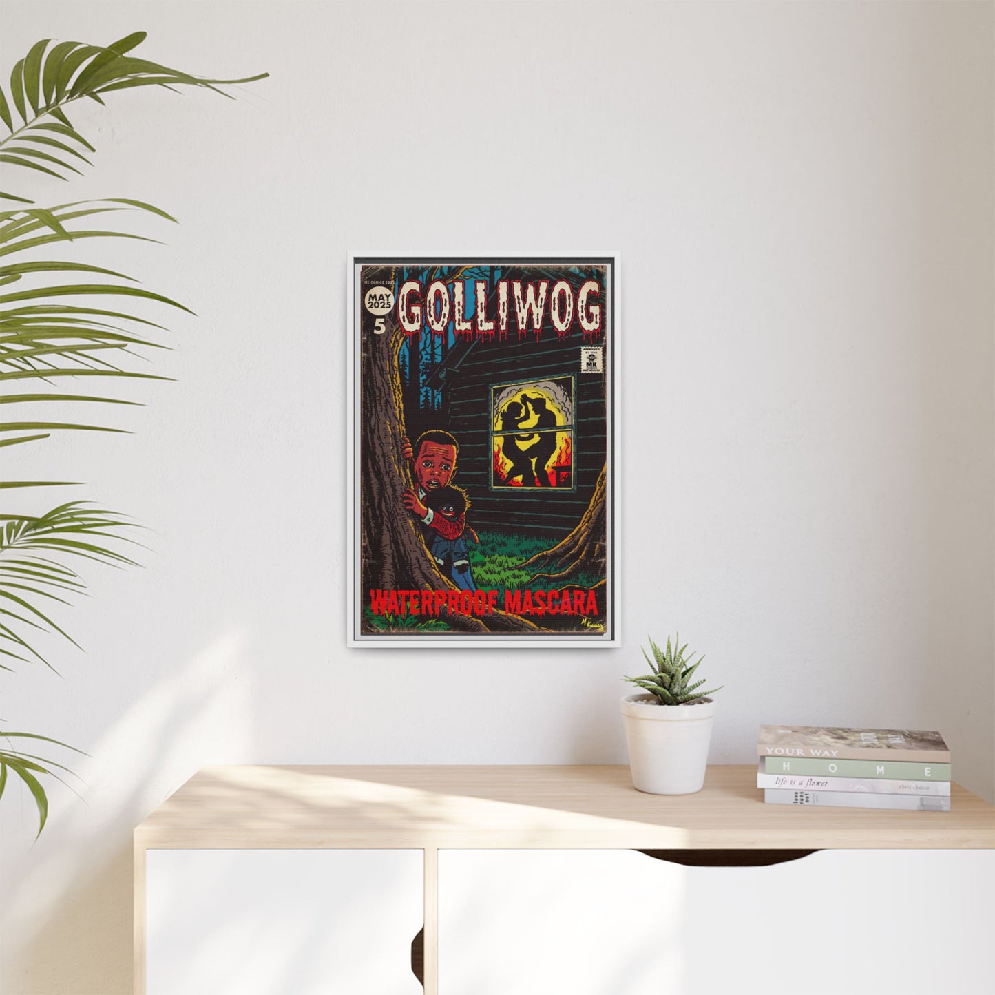 Waterproof Mascara - Golliwog - Matte Canvas, Framed (Multi-color)