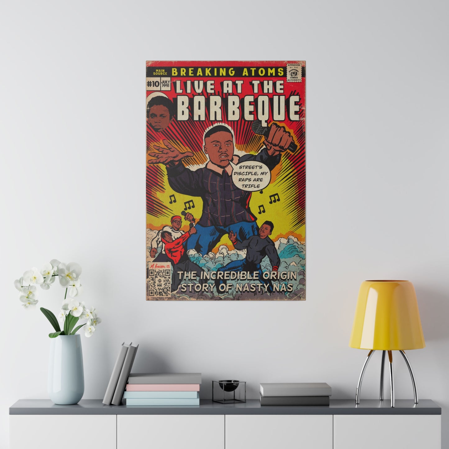 Main Source & Nas - Live at the Barbeque - Matte Canvas, Stretched, 0.75"