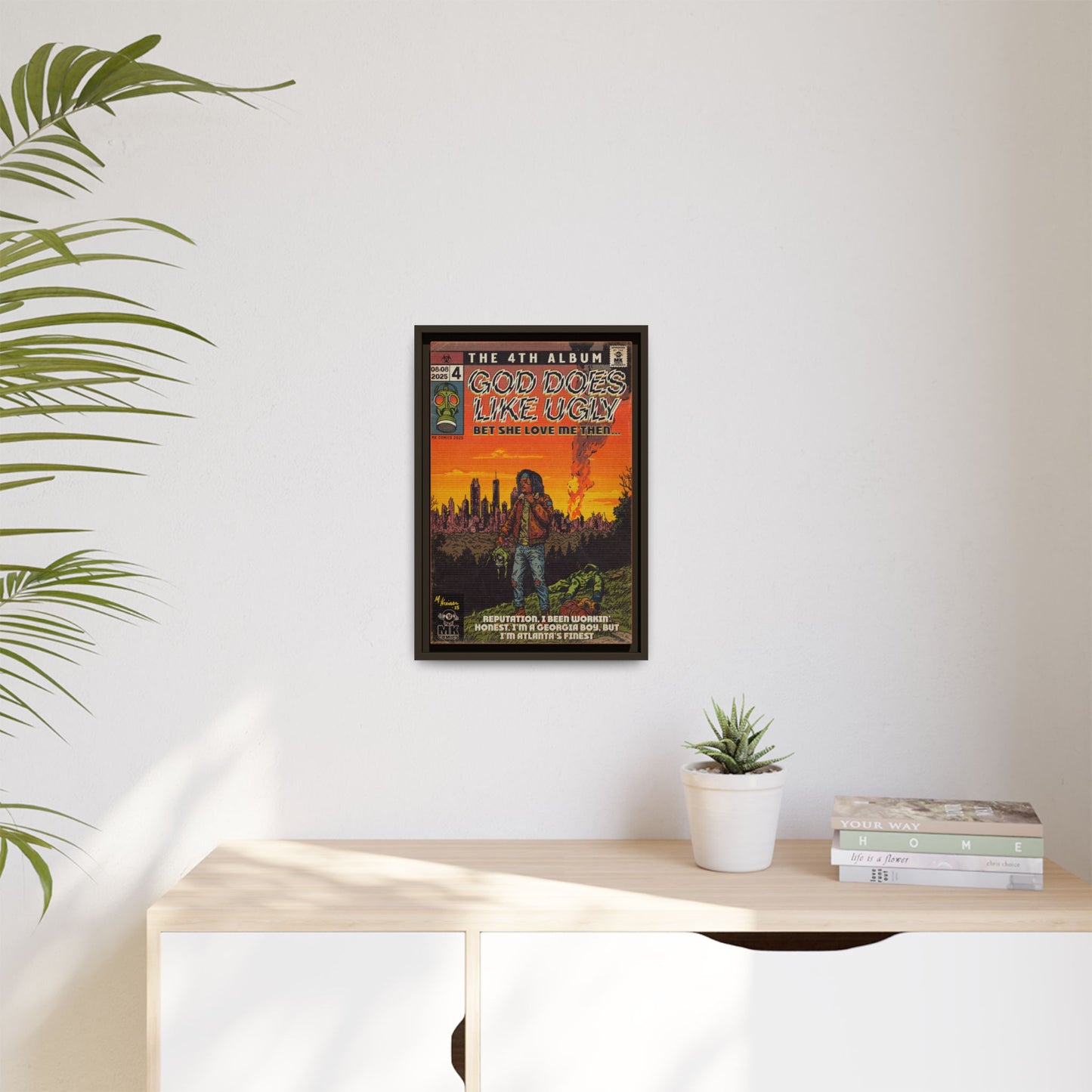 God Does Like Ugly - Matte Canvas, Framed (Multi-color)