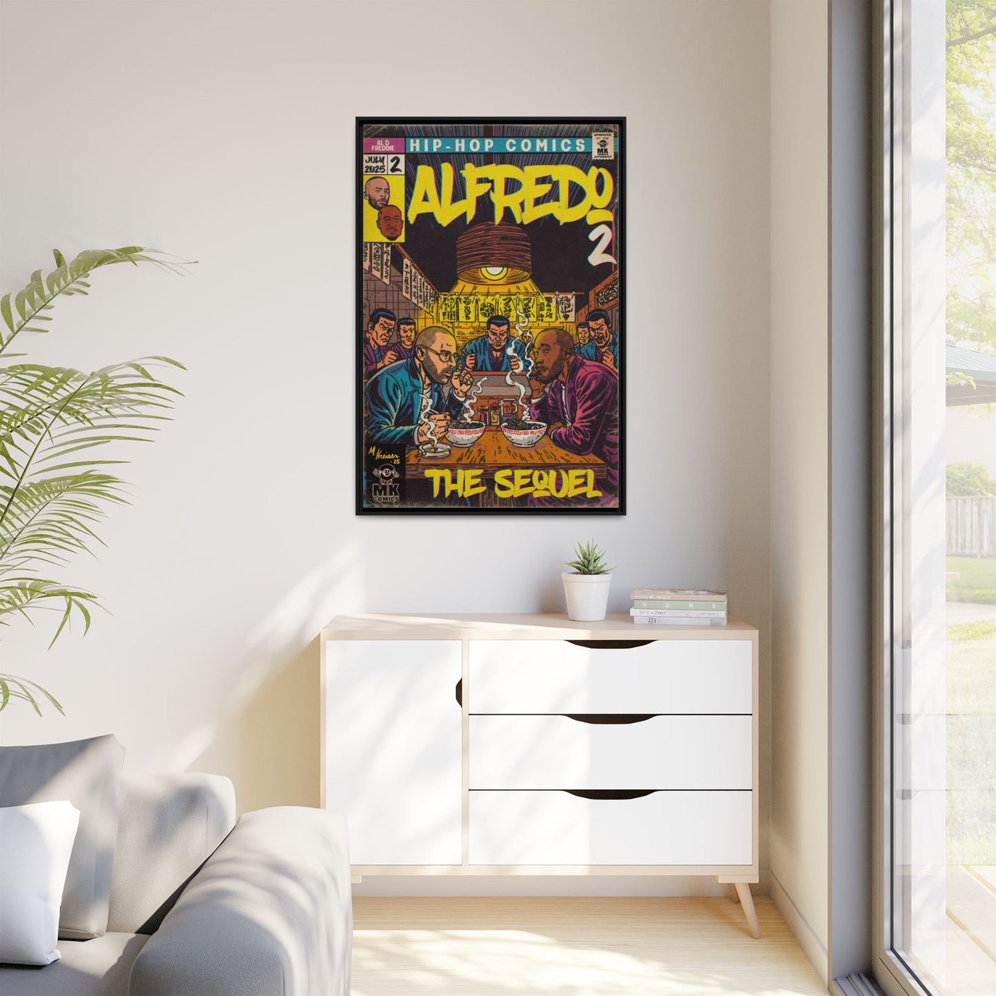 Alfredo 2 - Matte Canvas, Framed (Multi-color)