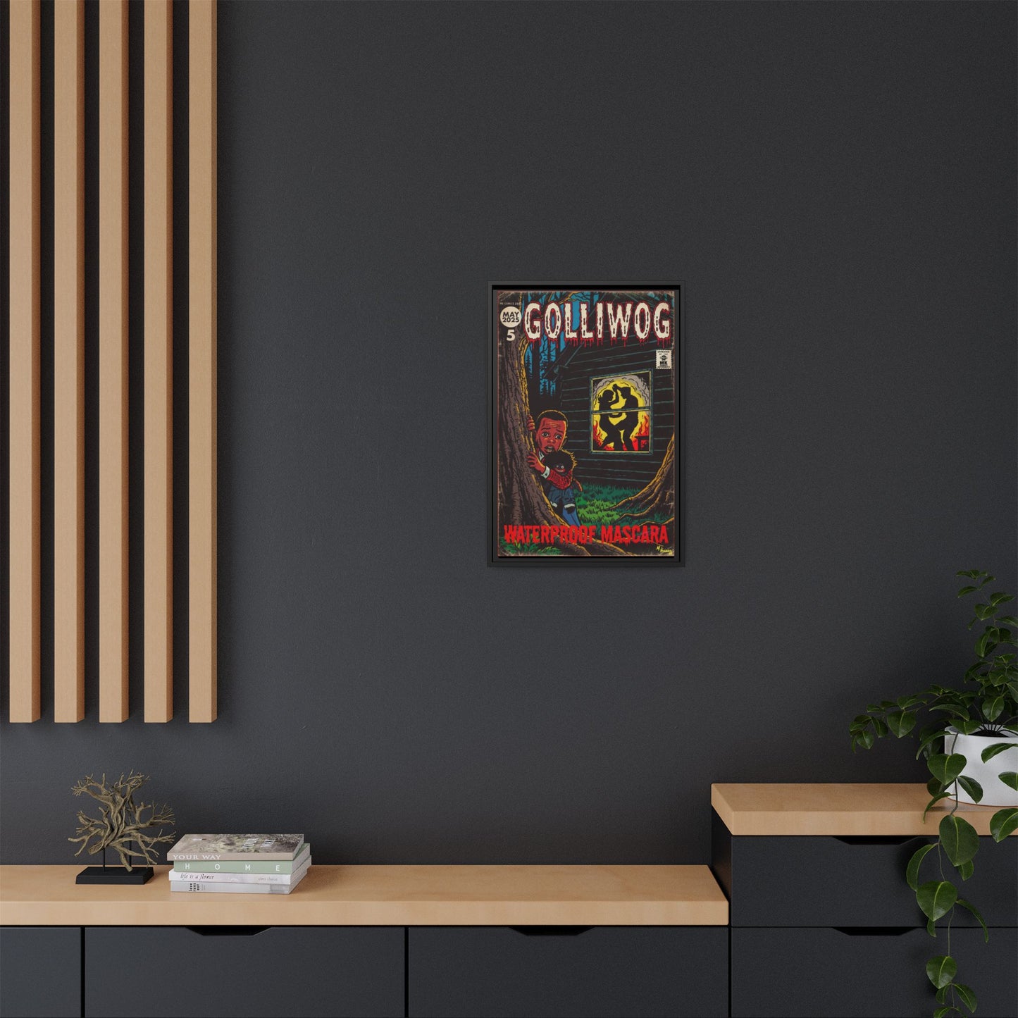 Waterproof Mascara - Golliwog - Matte Canvas, Framed (Multi-color)