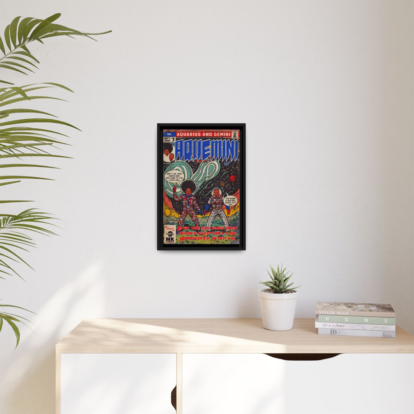 Aquemini - Comic Book Art - Matte Canvas, Framed (Multi-color)