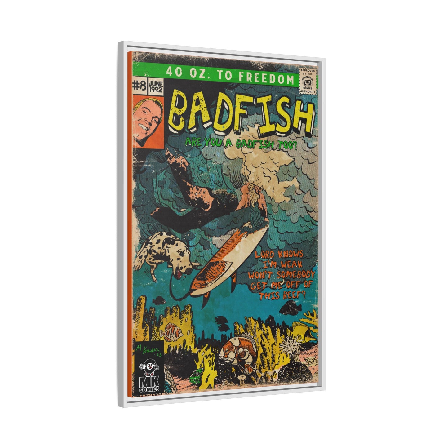 Badfish - Matte Canvas, Framed (Multi-color)