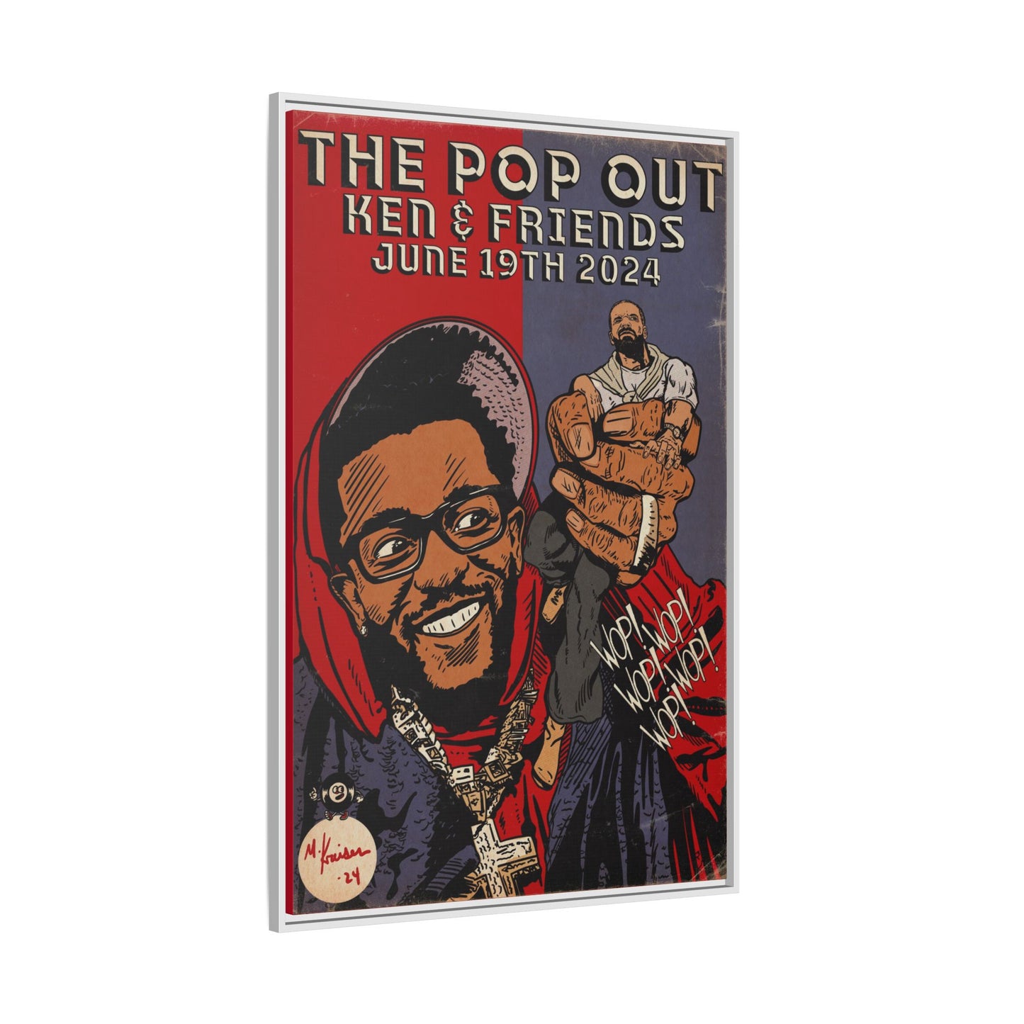 Kendrick Lamar - The Pop Out - Gallery Canvas Wraps, Vertical Frame