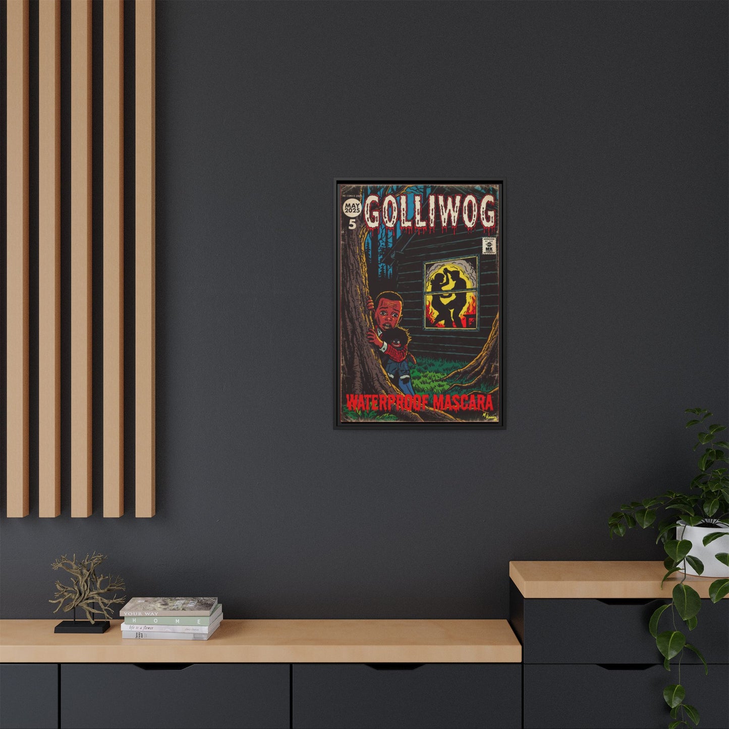 Waterproof Mascara - Golliwog - Matte Canvas, Framed (Multi-color)