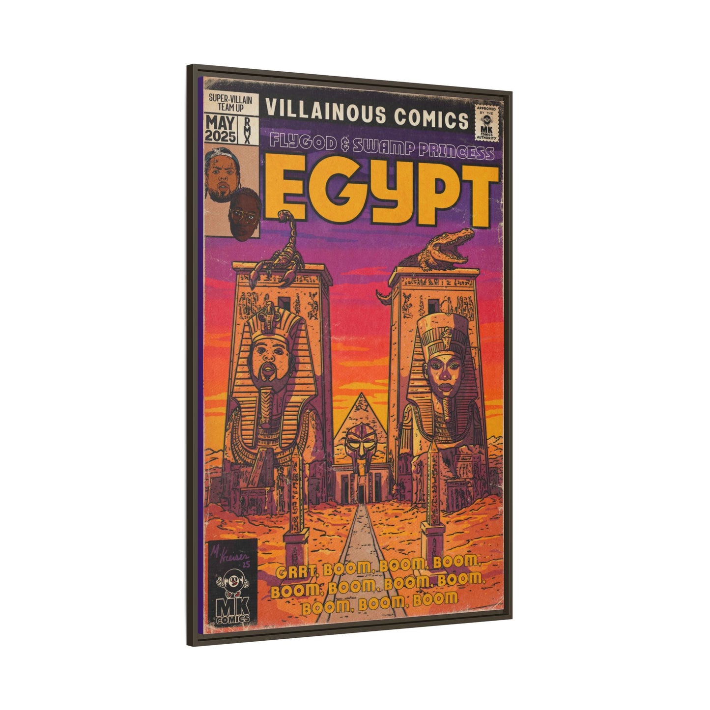 Egypt Remix - Matte Canvas, Framed (Multi-color)