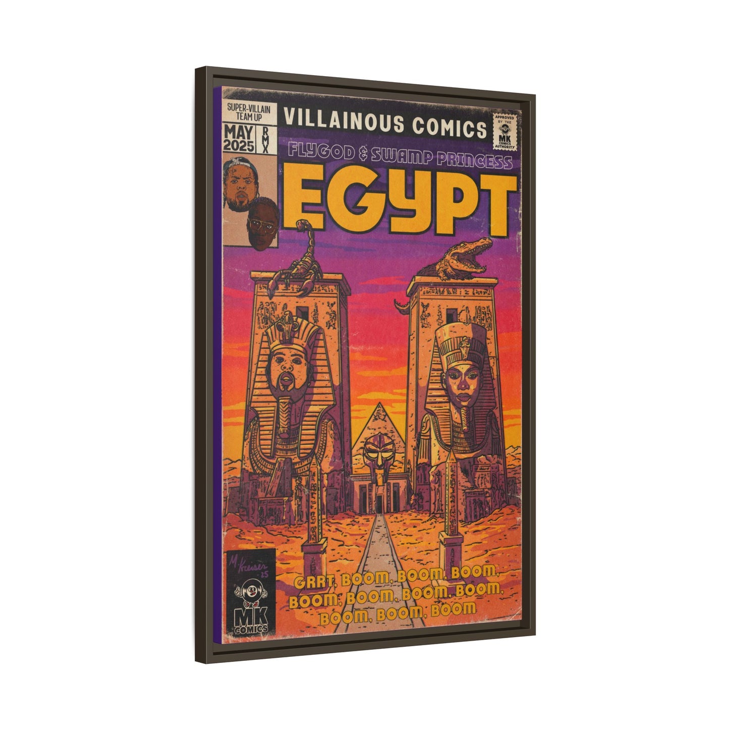 Egypt Remix - Matte Canvas, Framed (Multi-color)