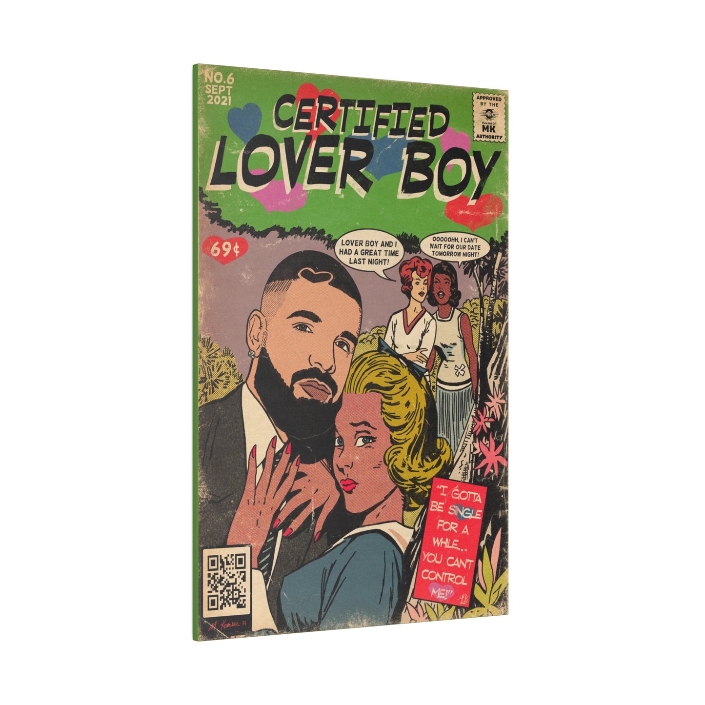 Drake - Certified Lover Boy - Matte Canvas, Stretched, 0.75"