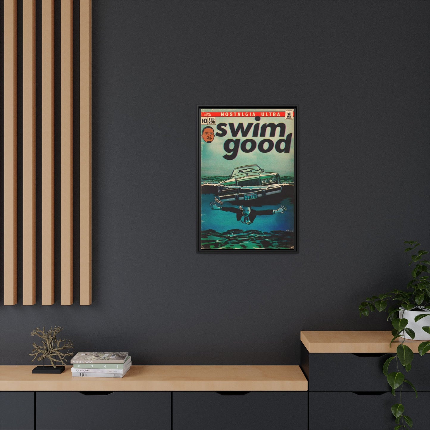 Swim Good - Matte Canvas, Framed (Multi-color)