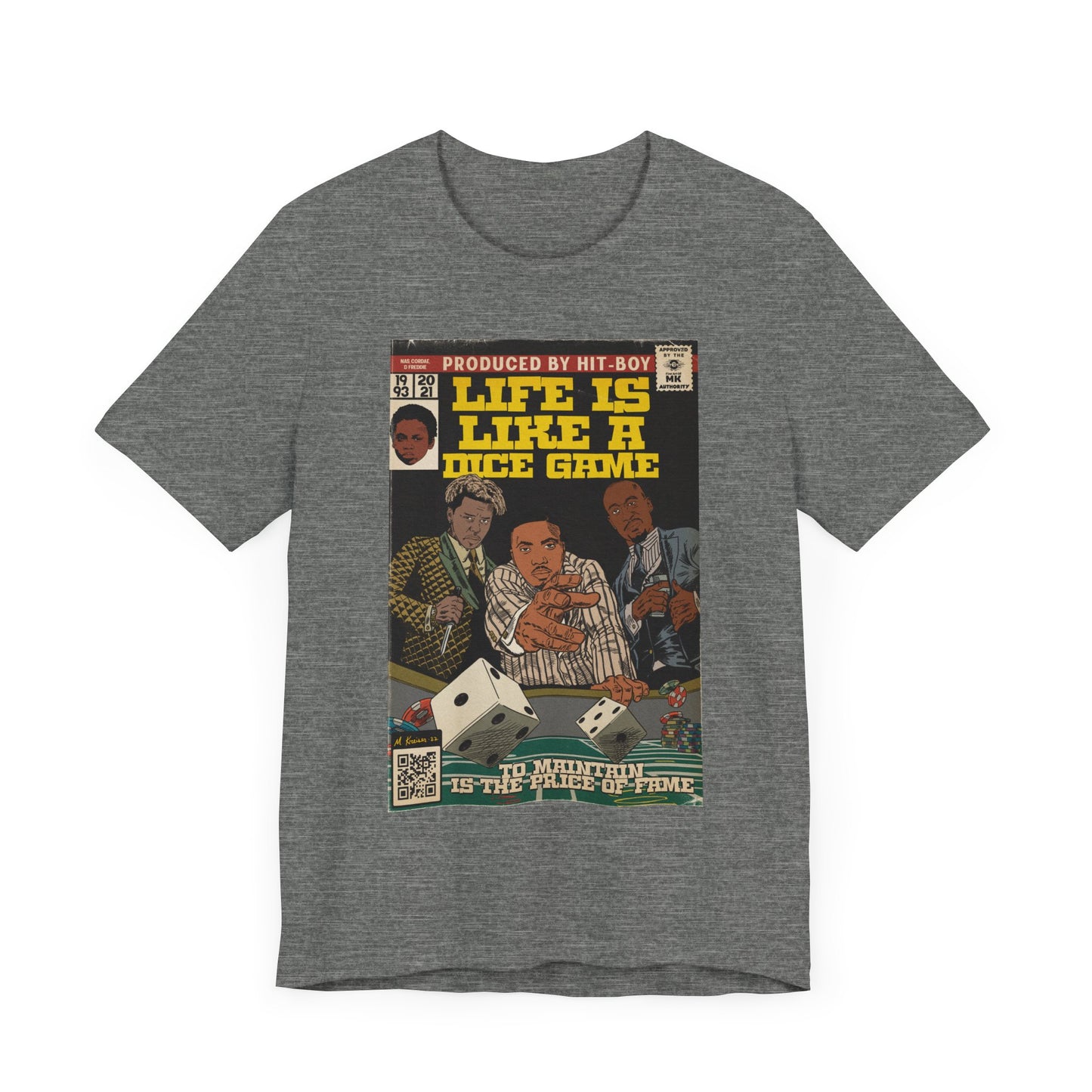 Nas, Gibbs, Cordae - Life is like a Dice Game - Unisex Jersey Short Sleeve Tee