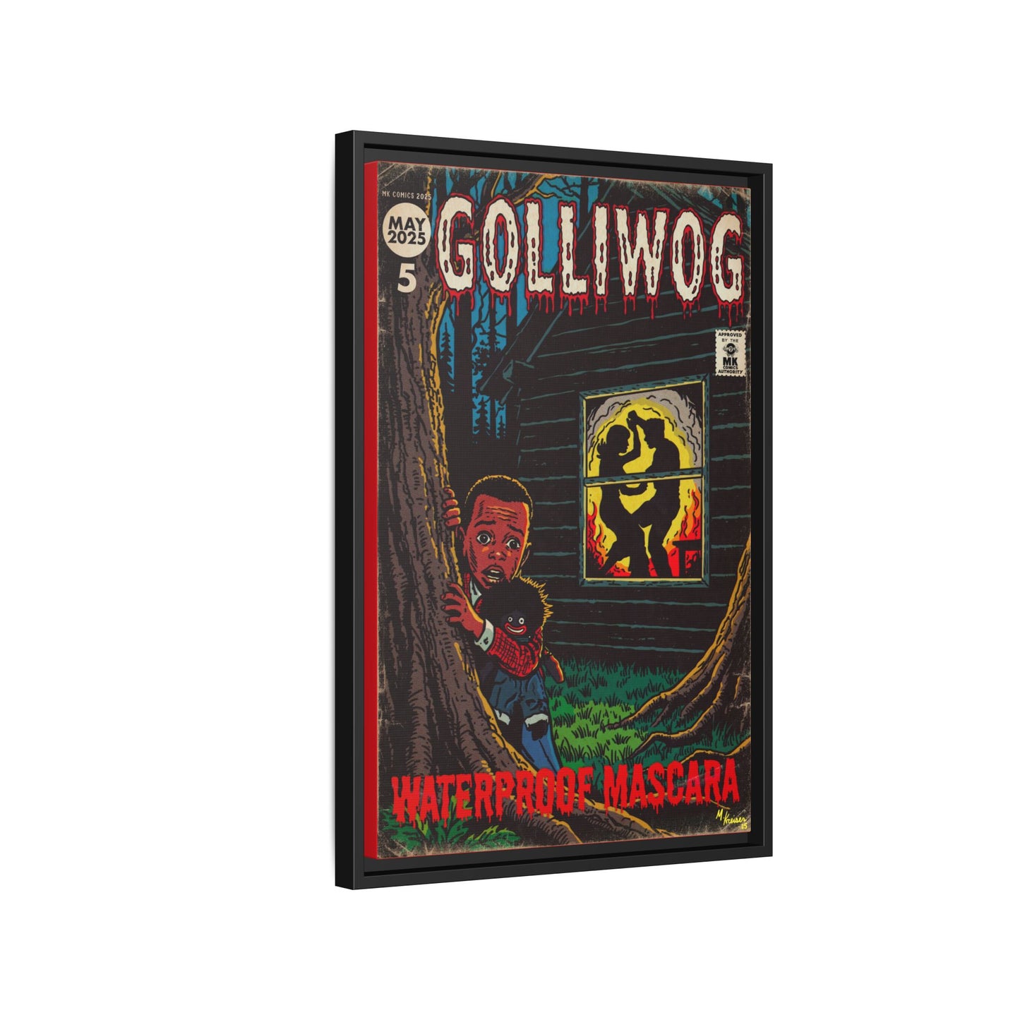 Waterproof Mascara - Golliwog - Matte Canvas, Framed (Multi-color)