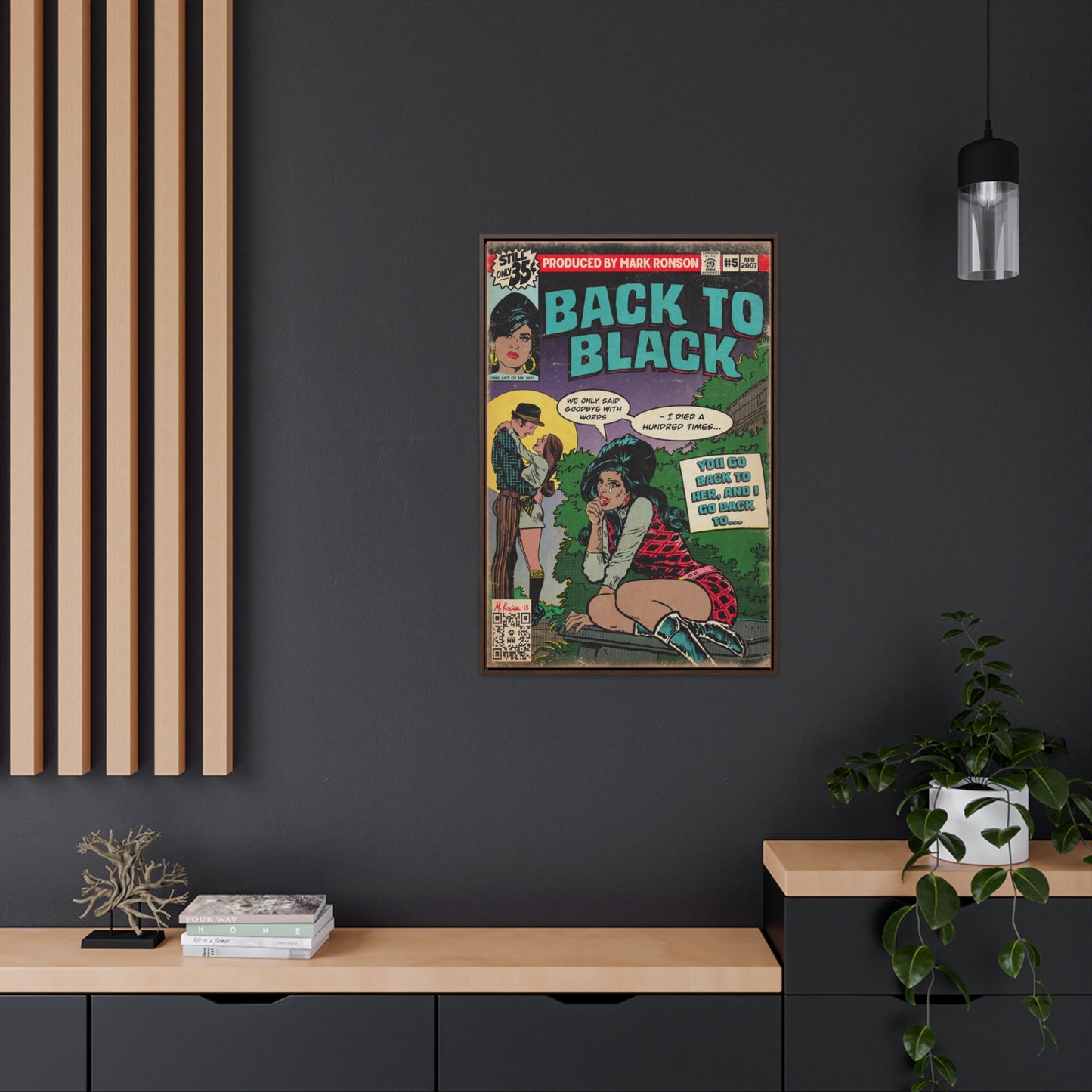 Amy Winehouse - Back to Black - Gallery Canvas Wraps, Vertical Frame