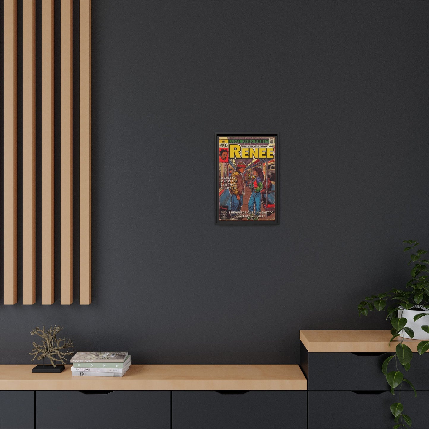 Renee - Matte Canvas, Framed (Multi-color)