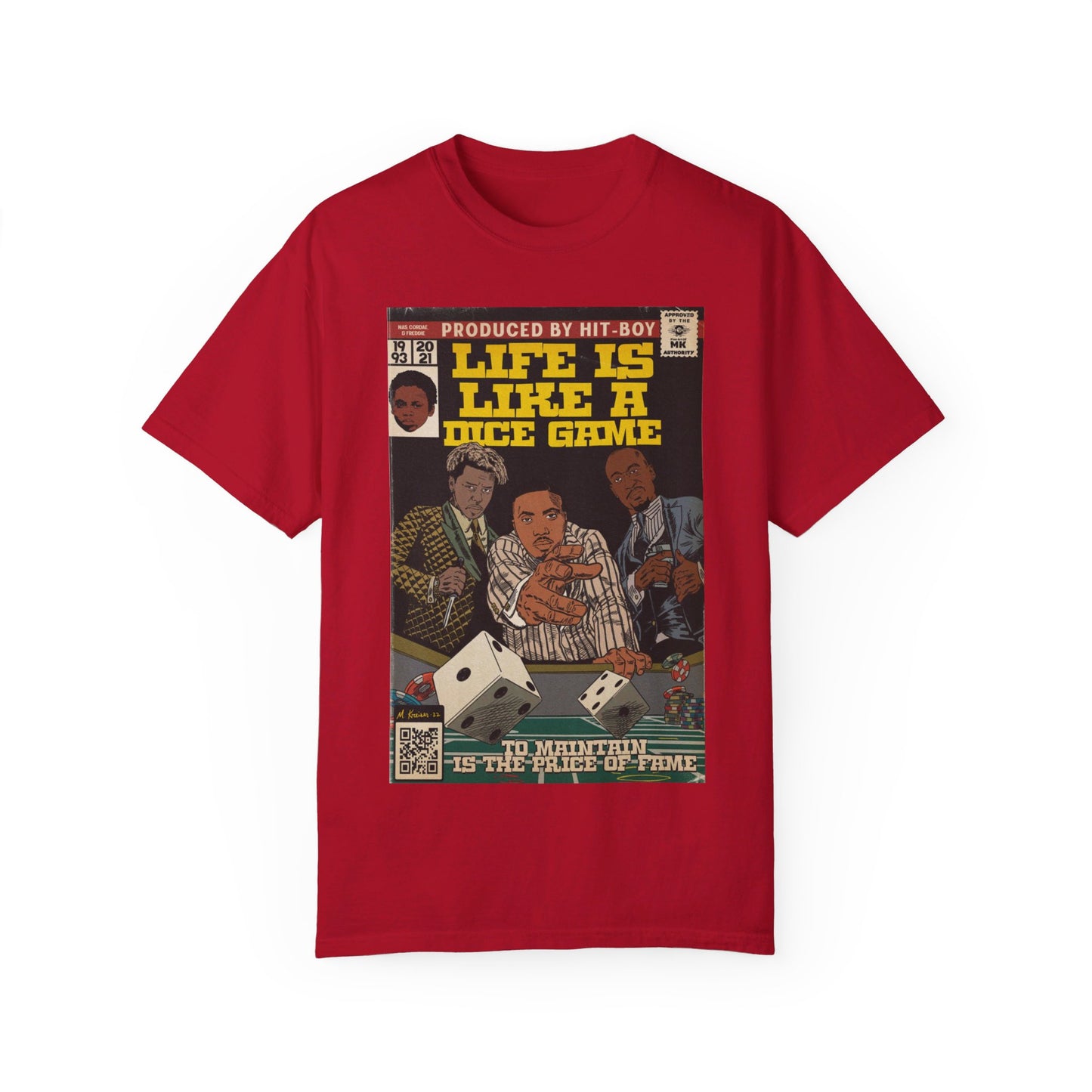 Nas, Freddie Gibbs, Cordae - Life is Like a Dice Game - Unisex Comfort Colors T-shirt