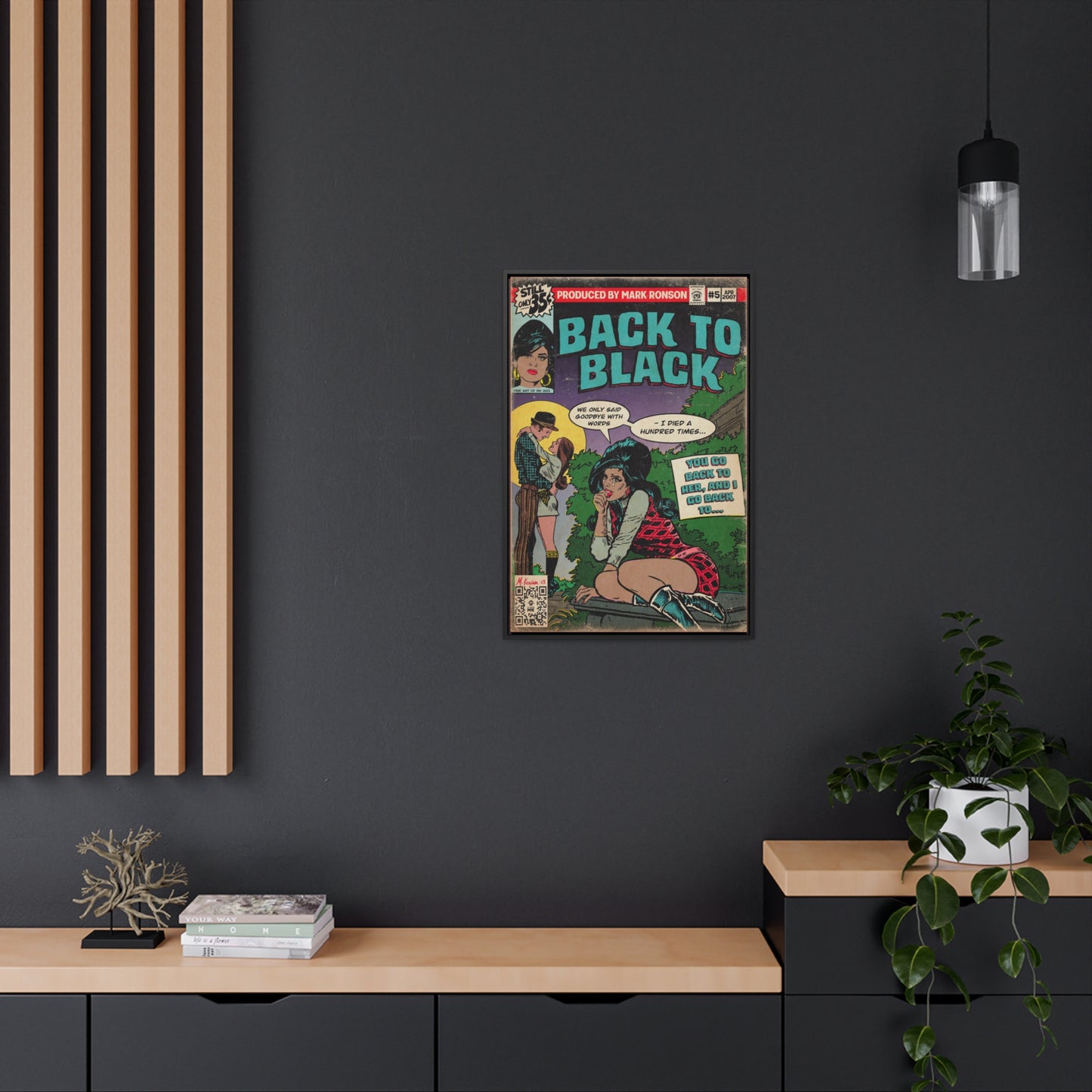 Amy Winehouse - Back to Black - Gallery Canvas Wraps, Vertical Frame