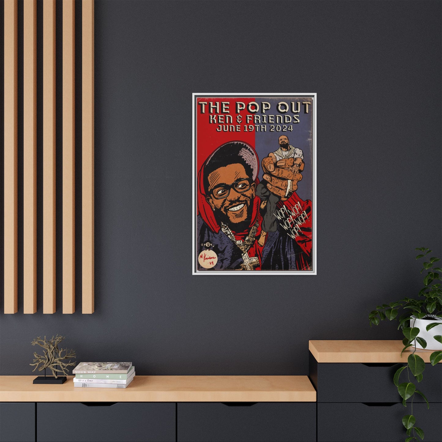 Kendrick Lamar - The Pop Out - Gallery Canvas Wraps, Vertical Frame