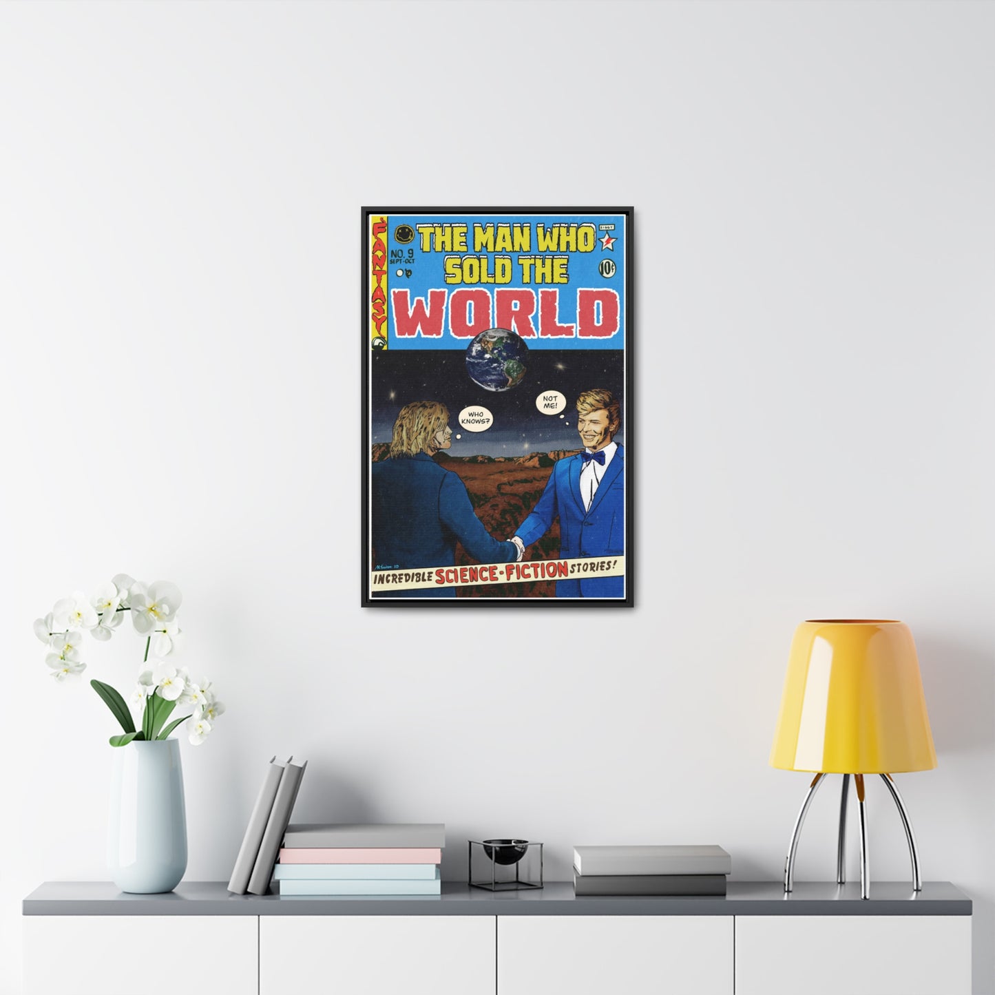 Bowie & Cobain - The Man Who Sold the World - Gallery Canvas Wraps, Vertical Frame