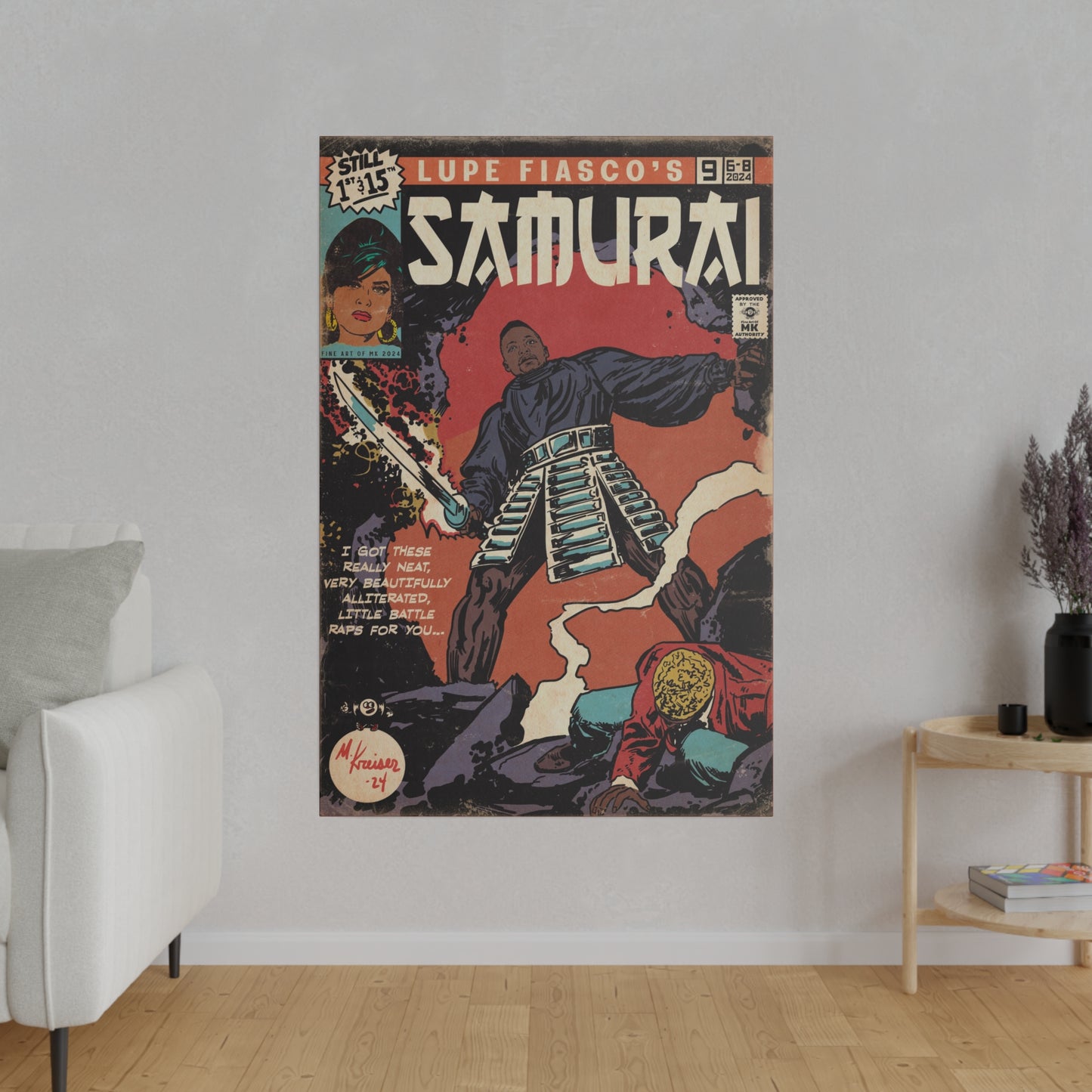 Lupe Fiasco - Samurai - Matte Canvas, Stretched, 0.75"
