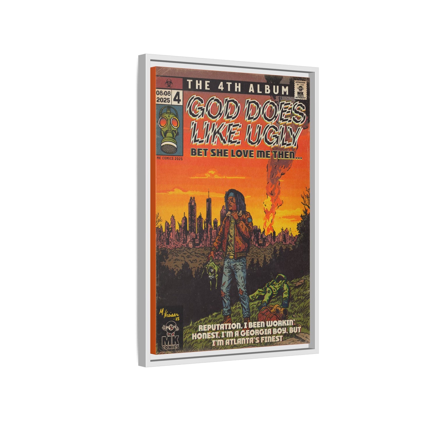 God Does Like Ugly - Matte Canvas, Framed (Multi-color)