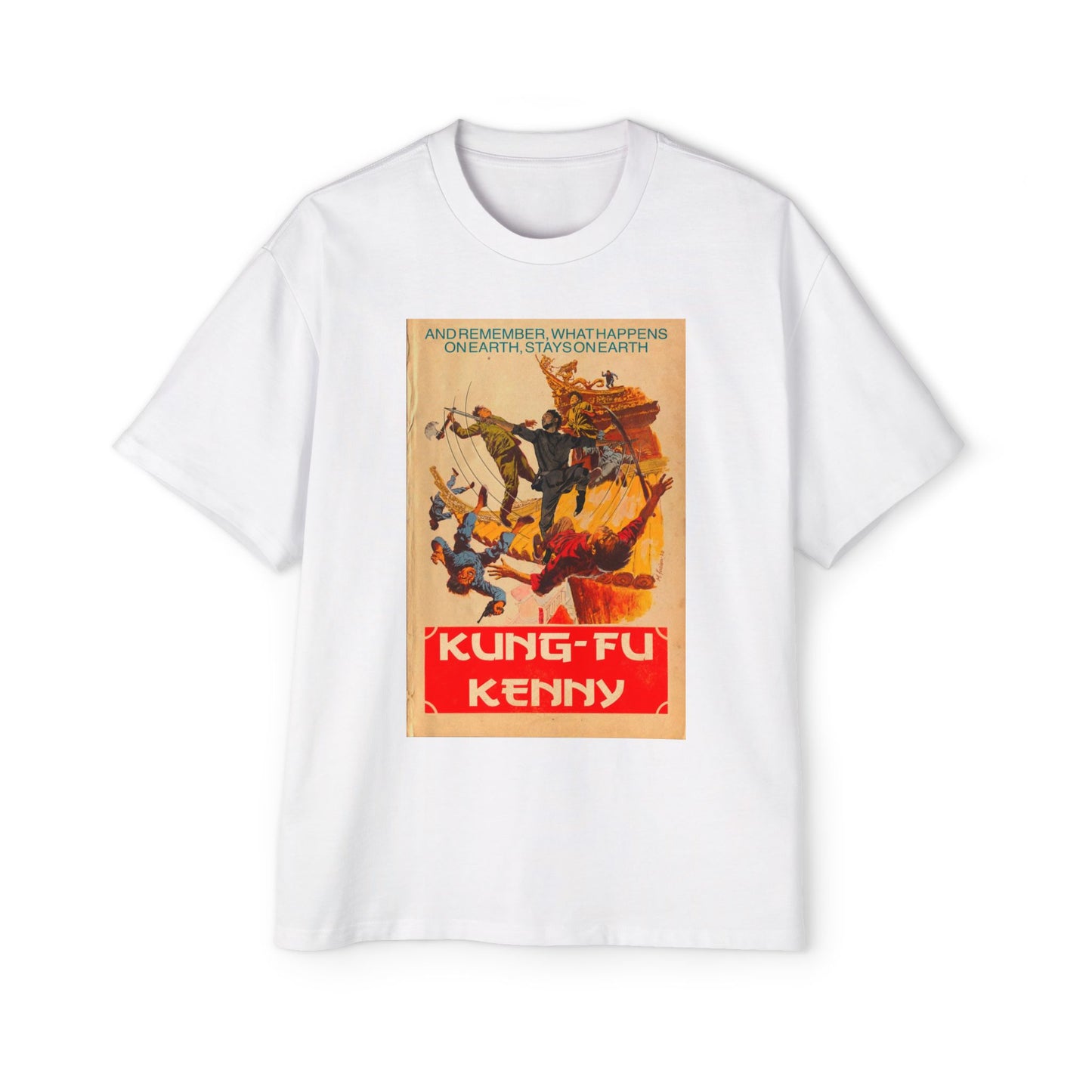 Kung-Fu Kenny - Men's Heavy Oversized Tee