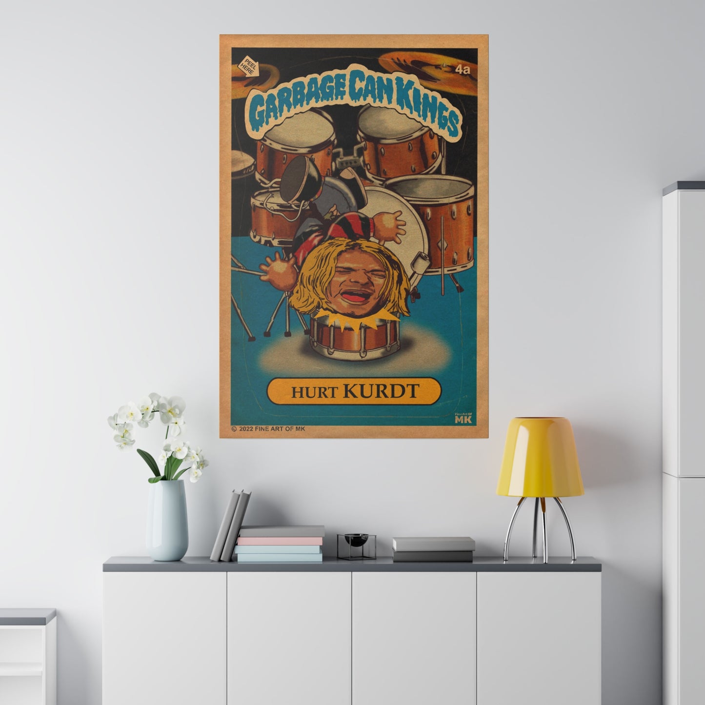 Hurt KURDT - Garbage Can Kings - Nirvana - Matte Canvas, Stretched, 0.75"